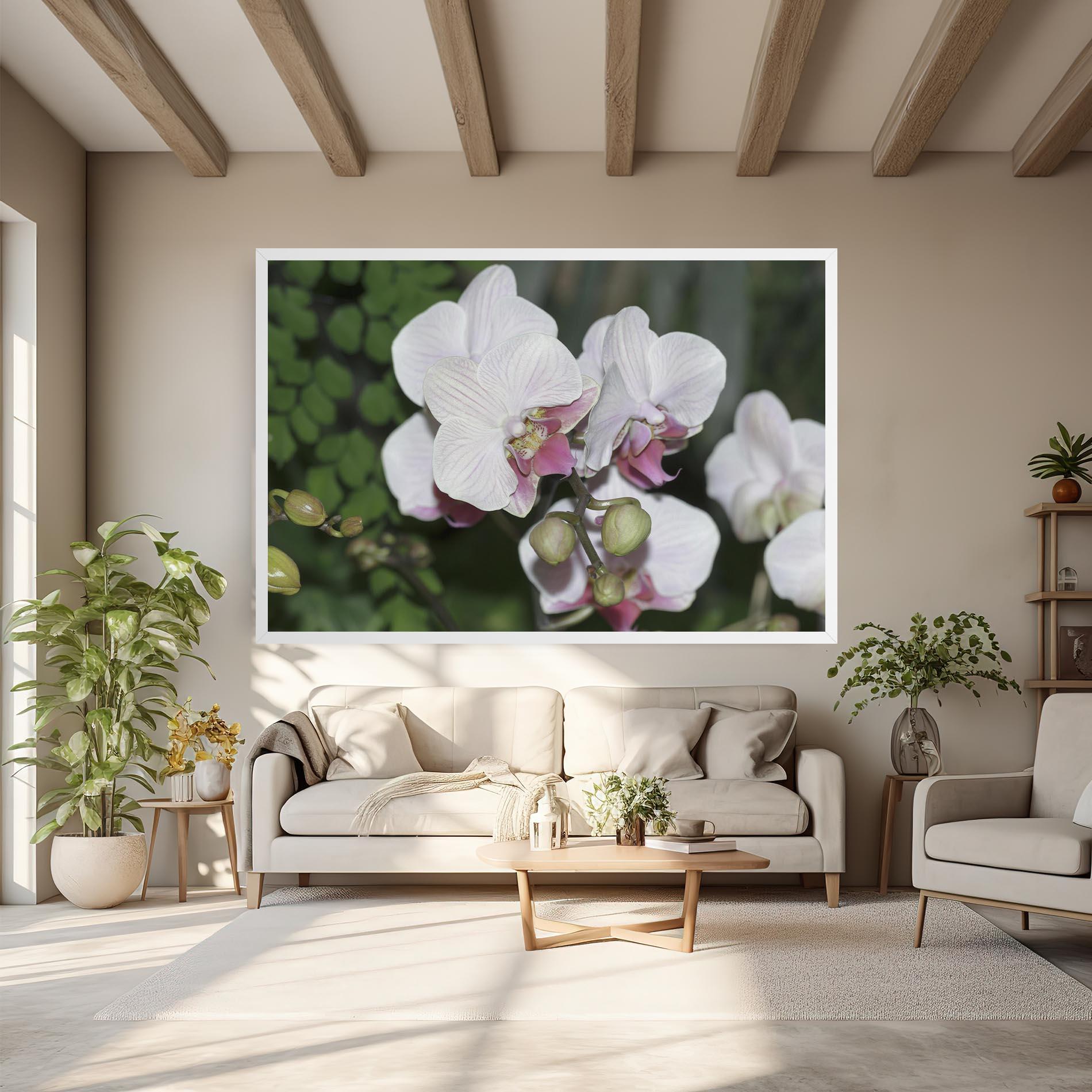 Leinwandbild Orchid Botanical Garden mockup 6