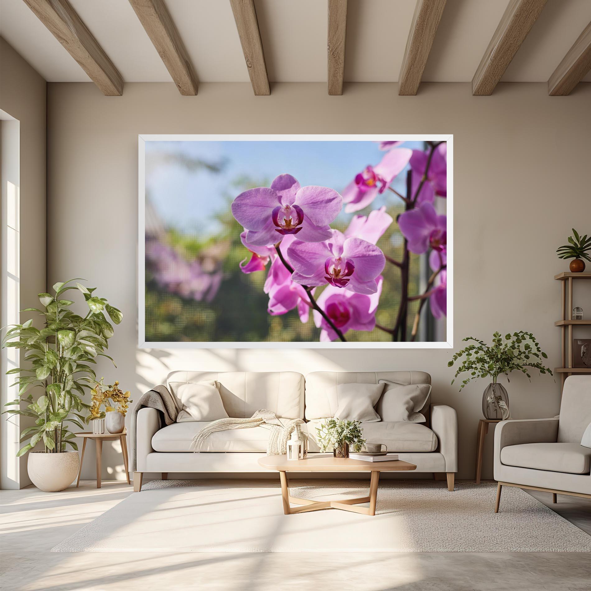 Leinwandbild Orchids In The Garden mockup 6