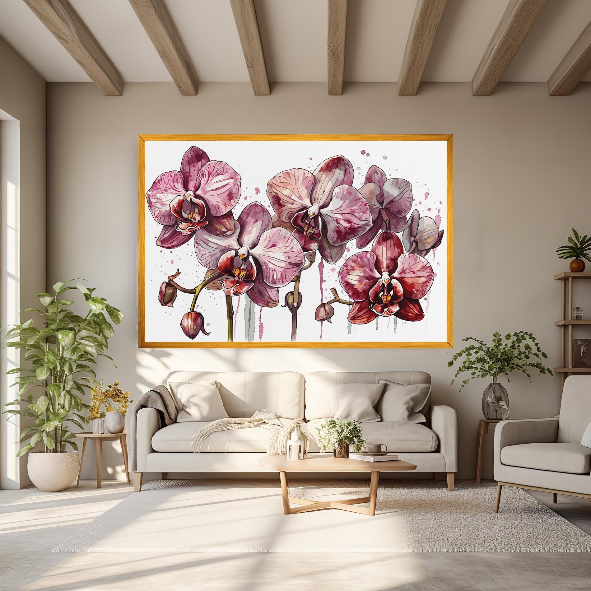 Leinwandbild Orchid Art mockup 6