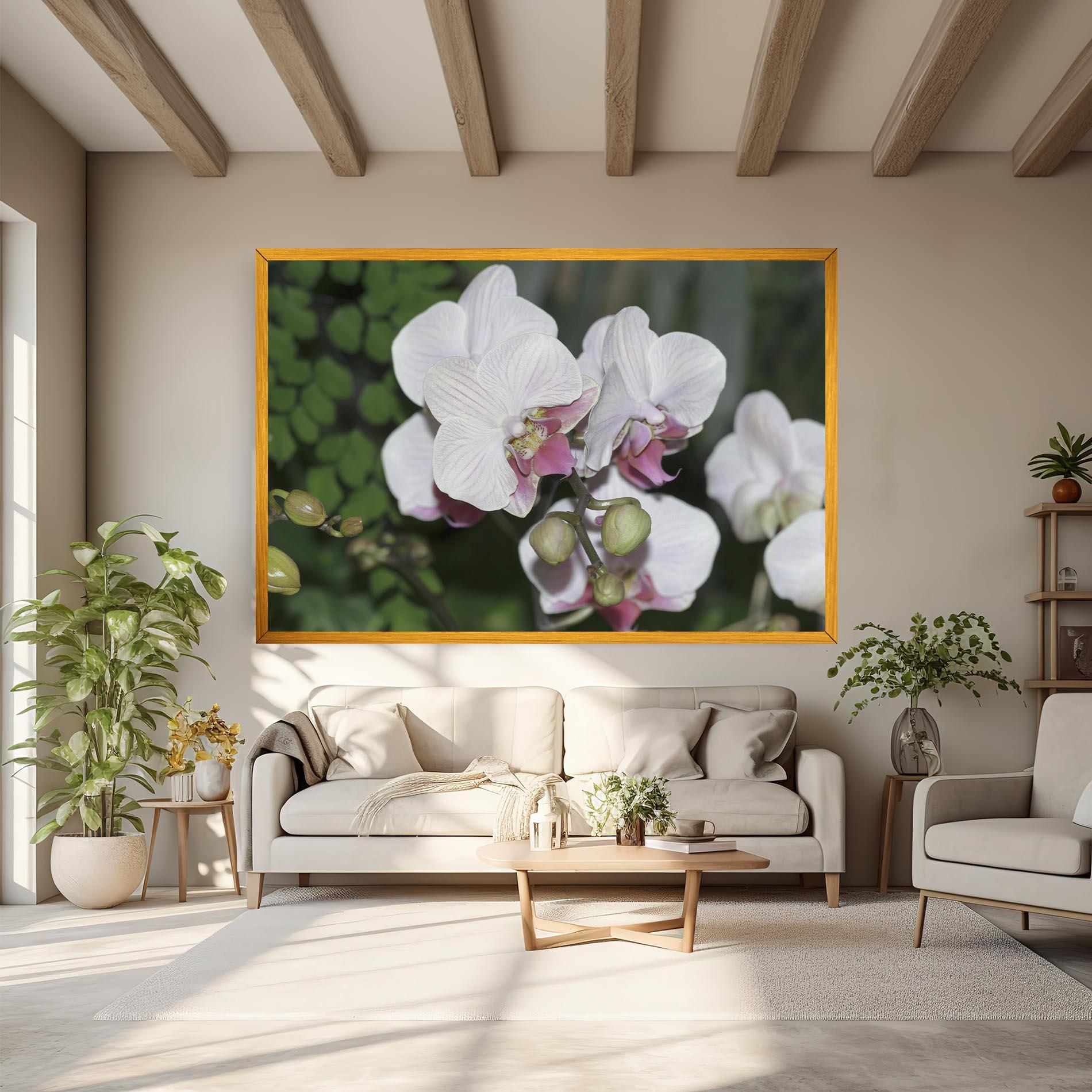 Leinwandbild Orchid Botanical Garden mockup 6
