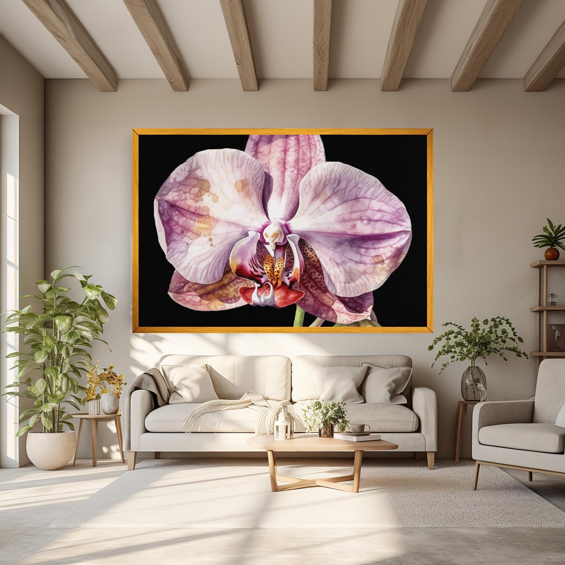Leinwandbild Painted Orchid mockup 6