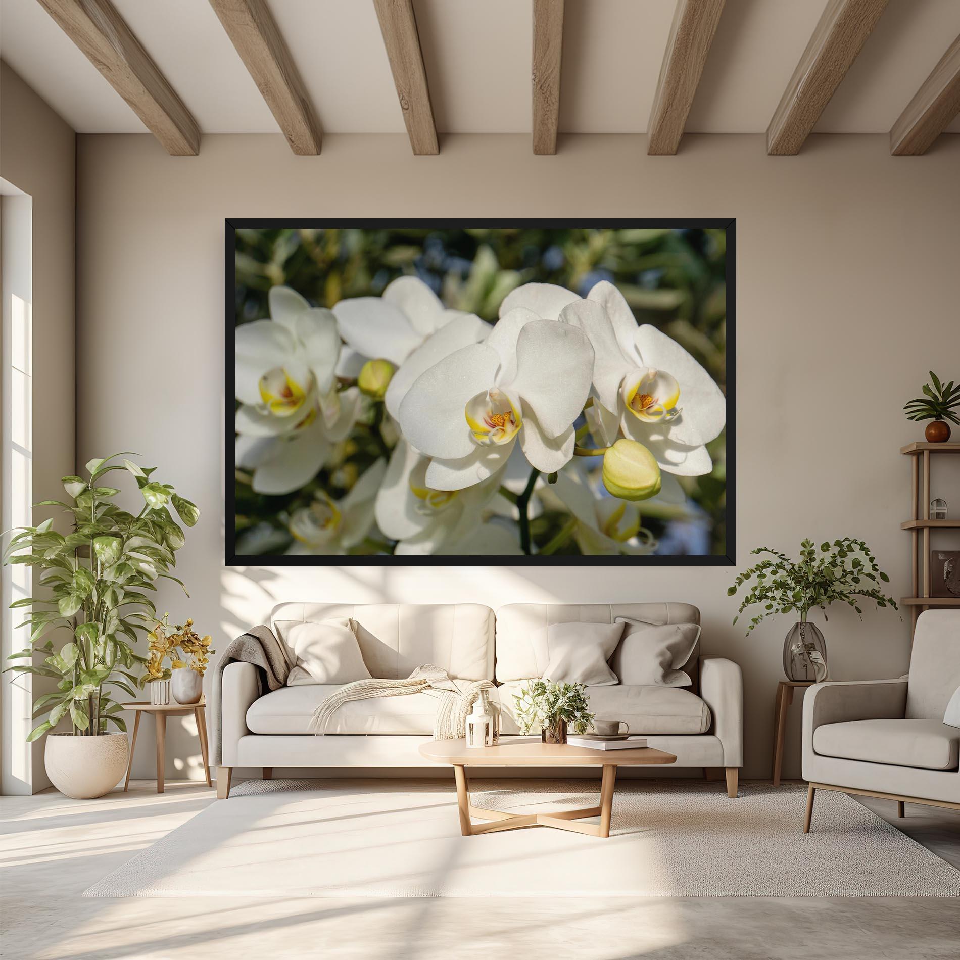 Leinwandbild Big Orchids In Nature mockup 6