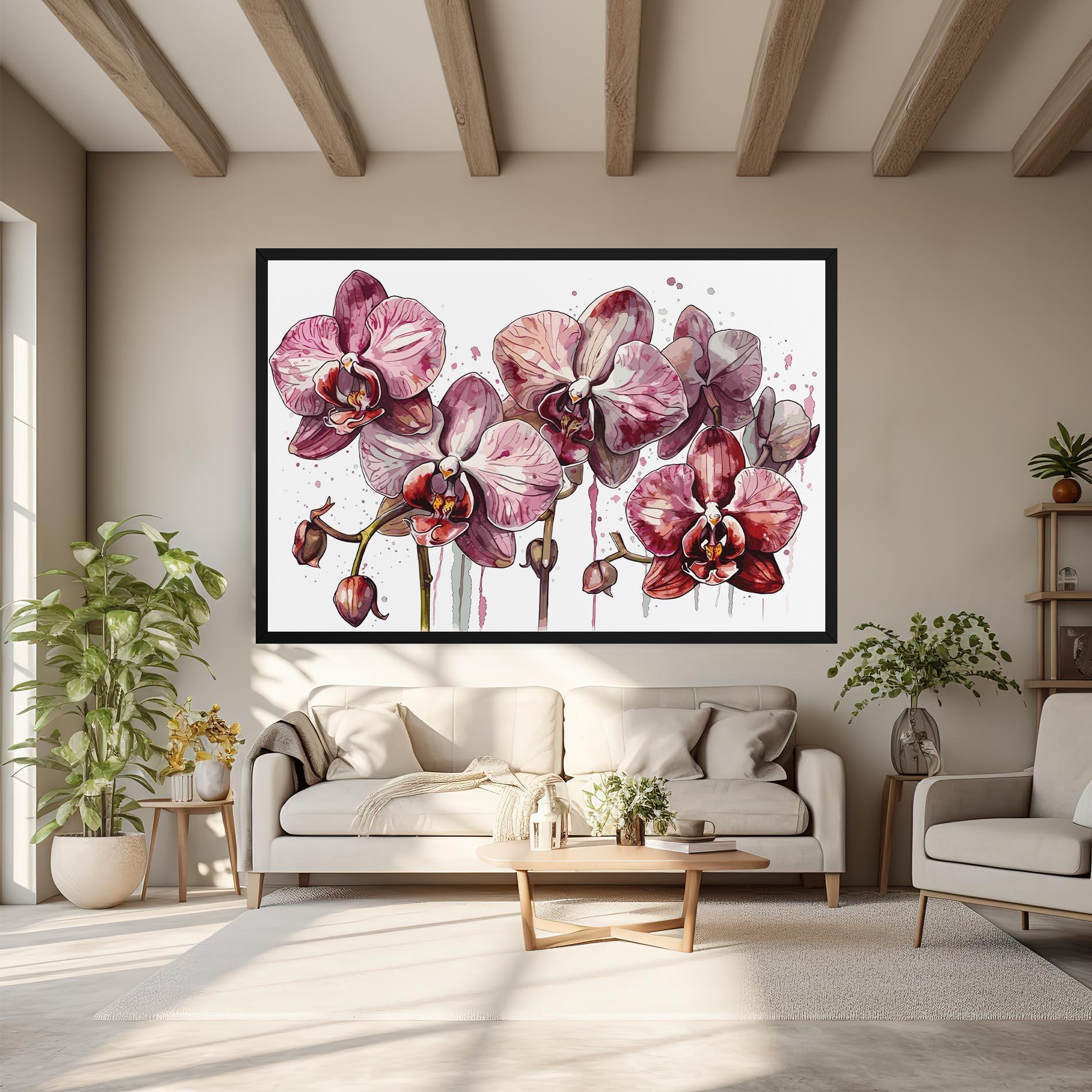 Leinwandbild Orchid Art mockup 6