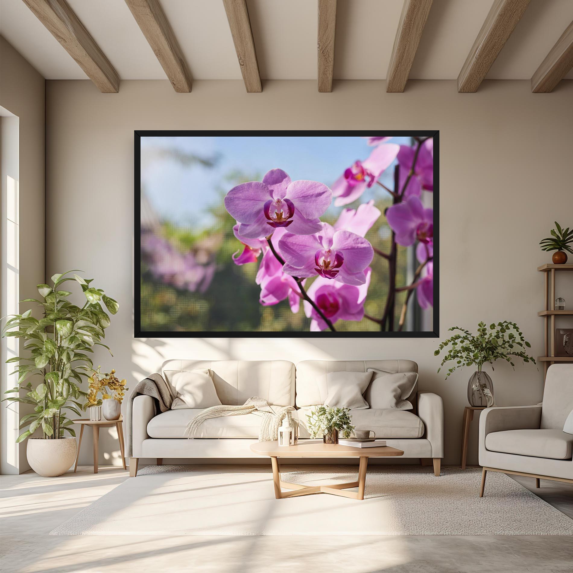 Leinwandbild Orchids In The Garden mockup 6