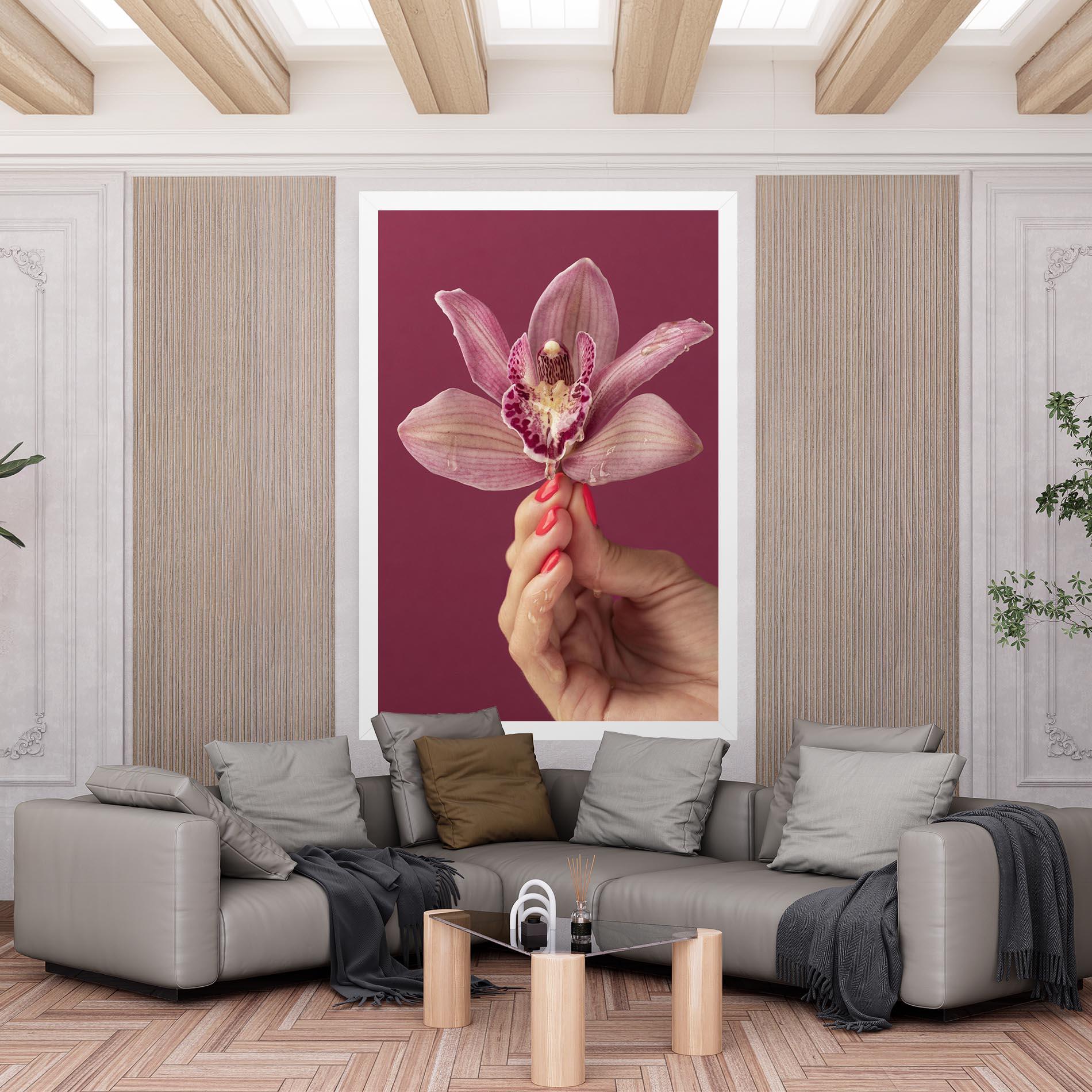 Leinwandbild Orchid Holding mockup 6