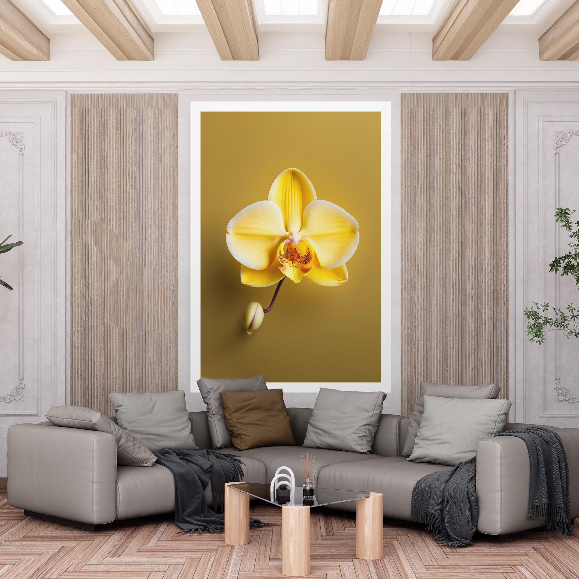 Leinwandbild Pastel Yellow Orchid mockup 6