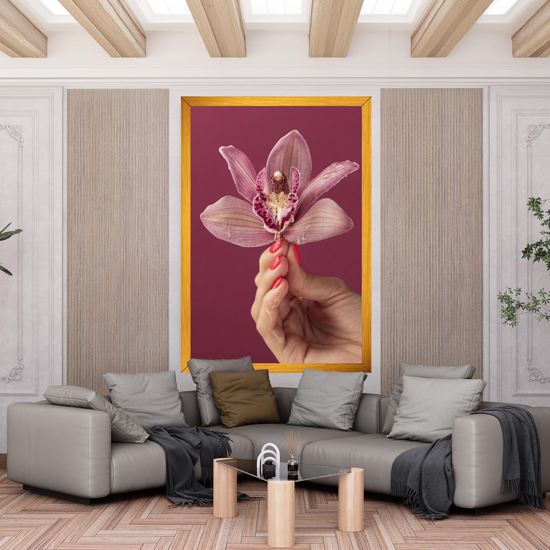 Leinwandbild Orchid Holding mockup 6