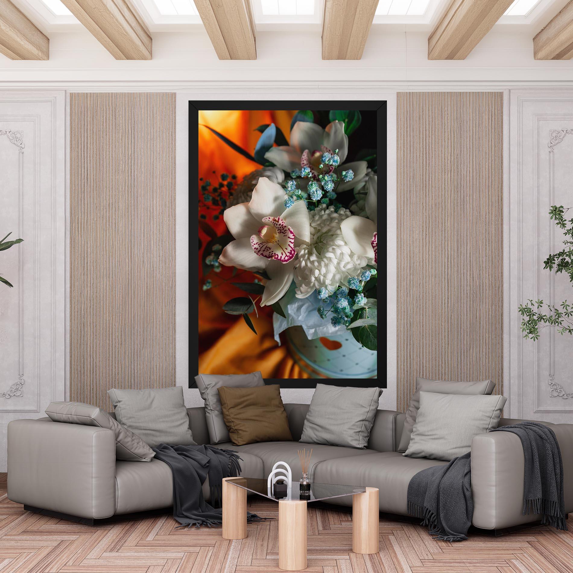 Leinwandbild Orchid In Vase mockup 6