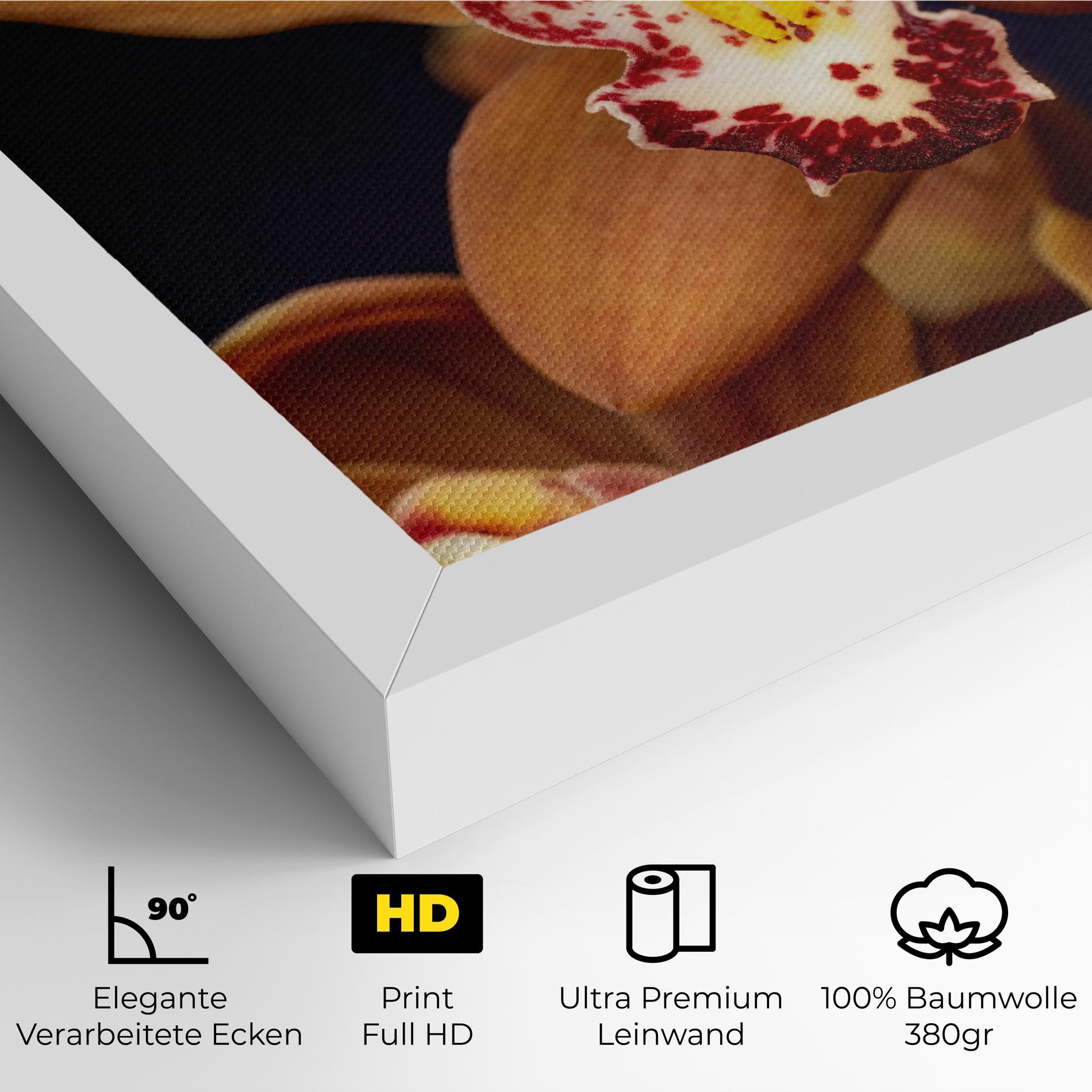 Leinwandbild Dirty Orange Orchid mockup 4