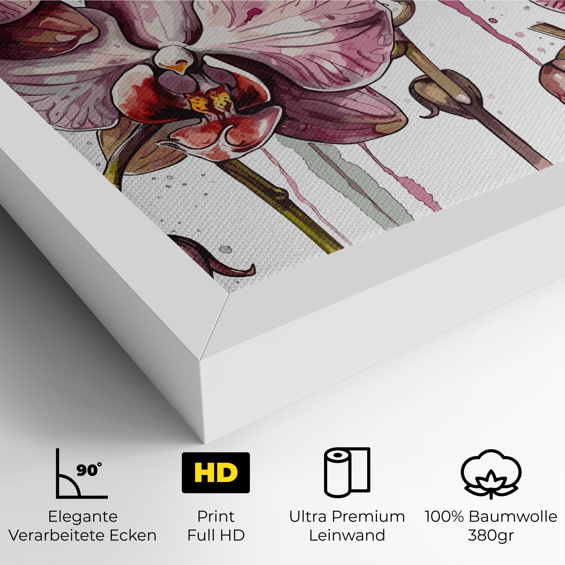 Leinwandbild Orchid Art mockup 4
