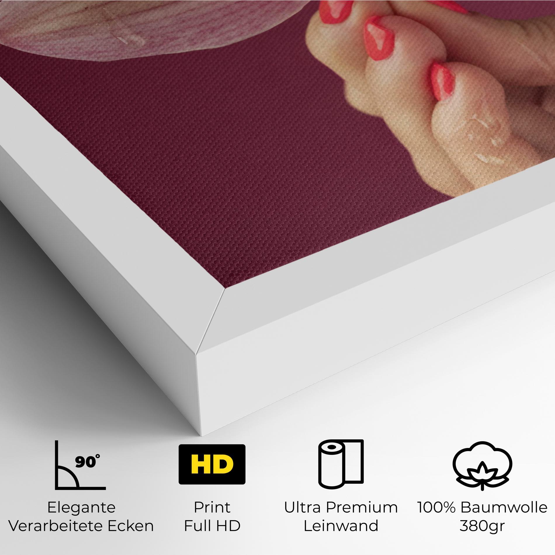 Leinwandbild Orchid Holding mockup 4