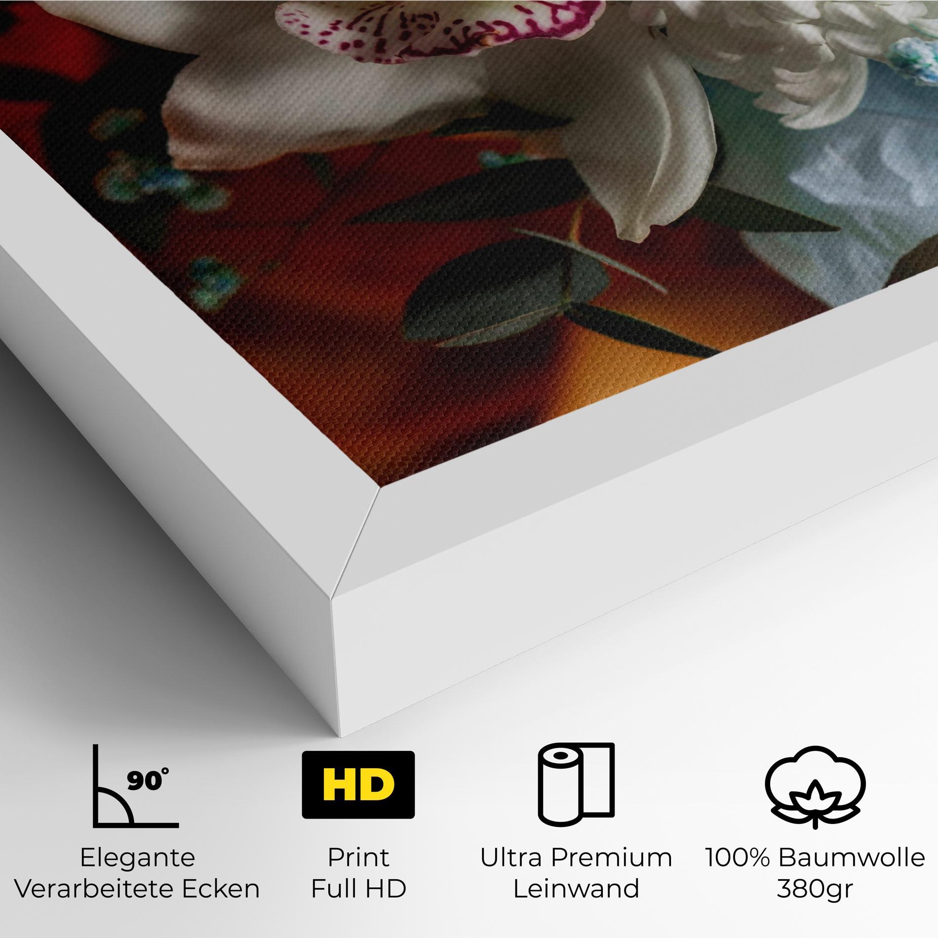 Leinwandbild Orchid In Vase mockup 4