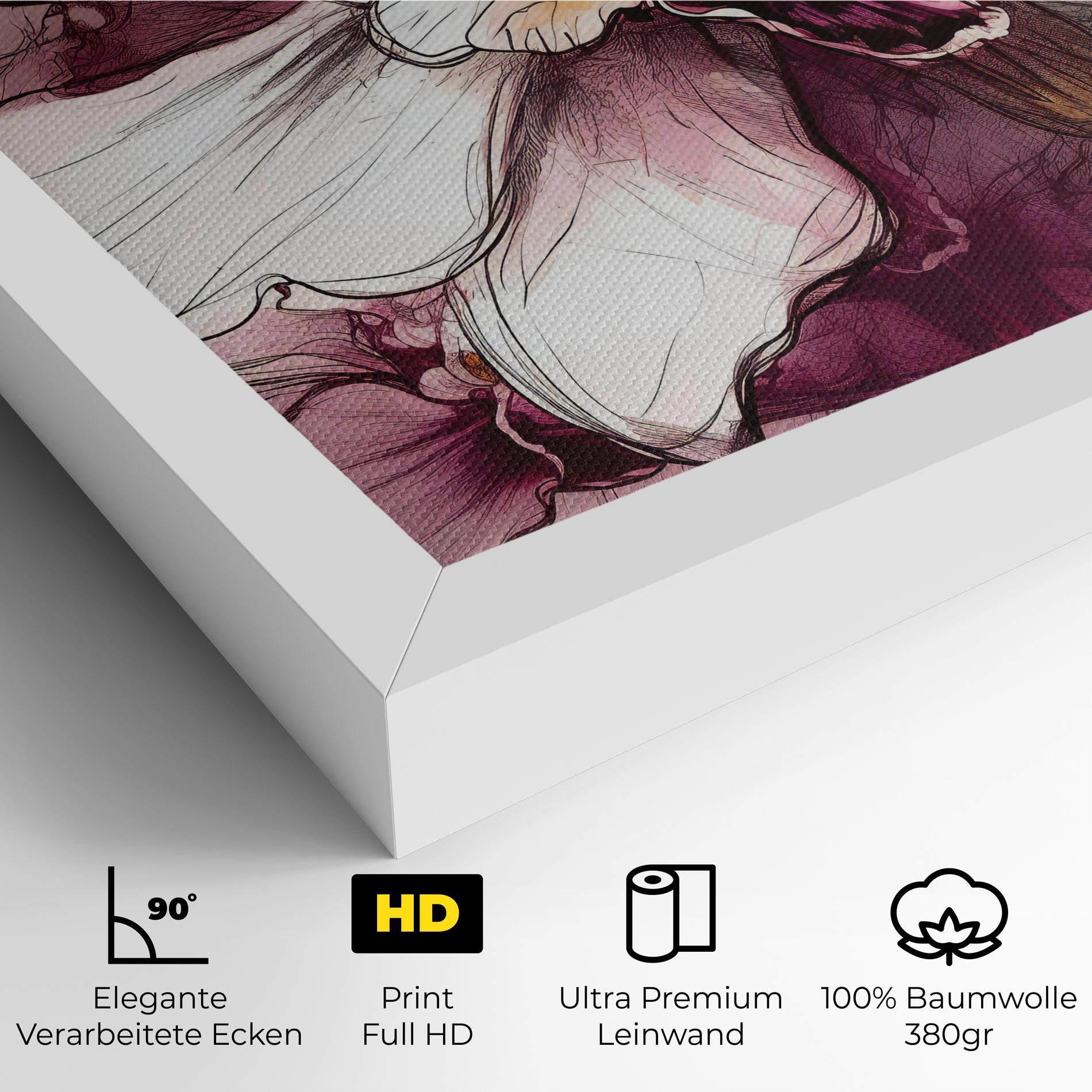 Leinwandbild Painted Purple Orchid mockup 4