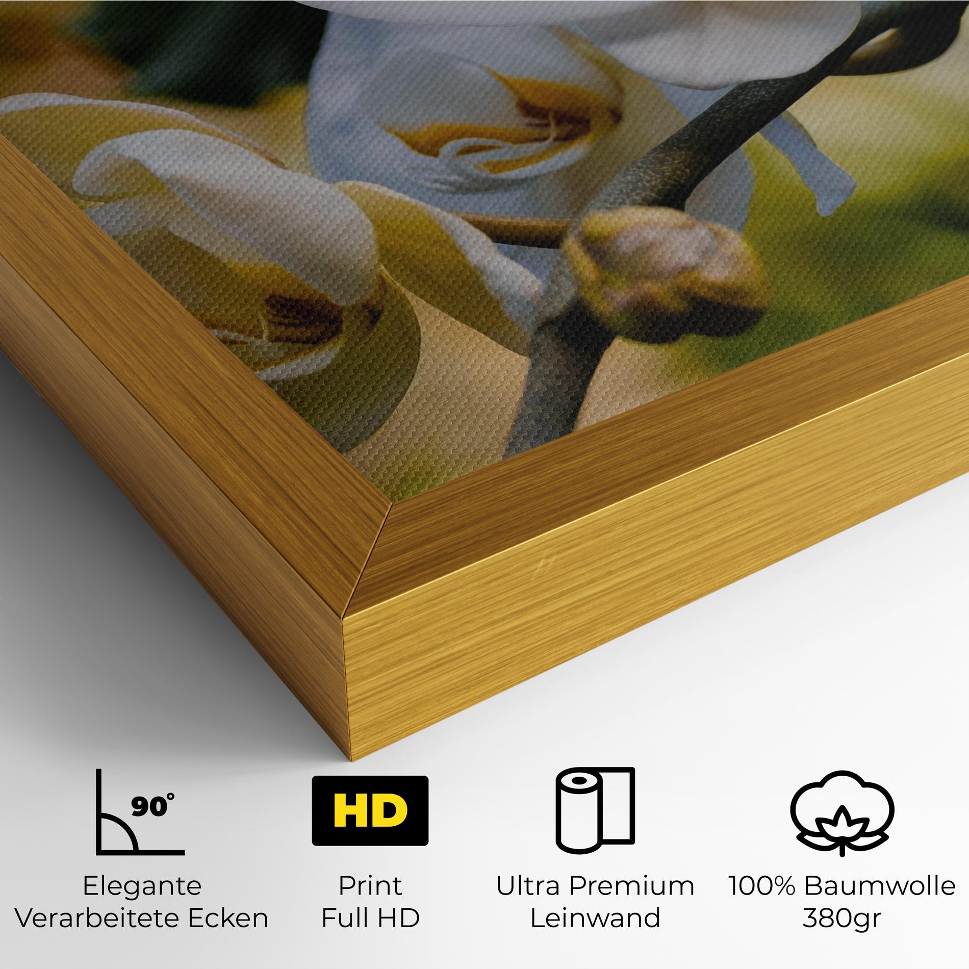 Leinwandbild Cream Orchid In Nature mockup 4