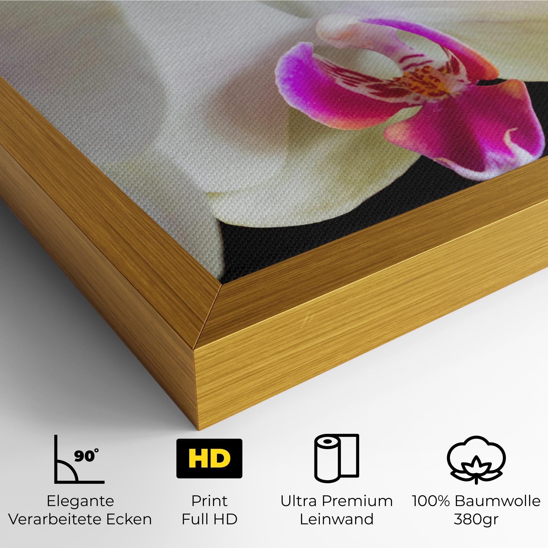 Leinwandbild Cream Purple Orchids mockup 4