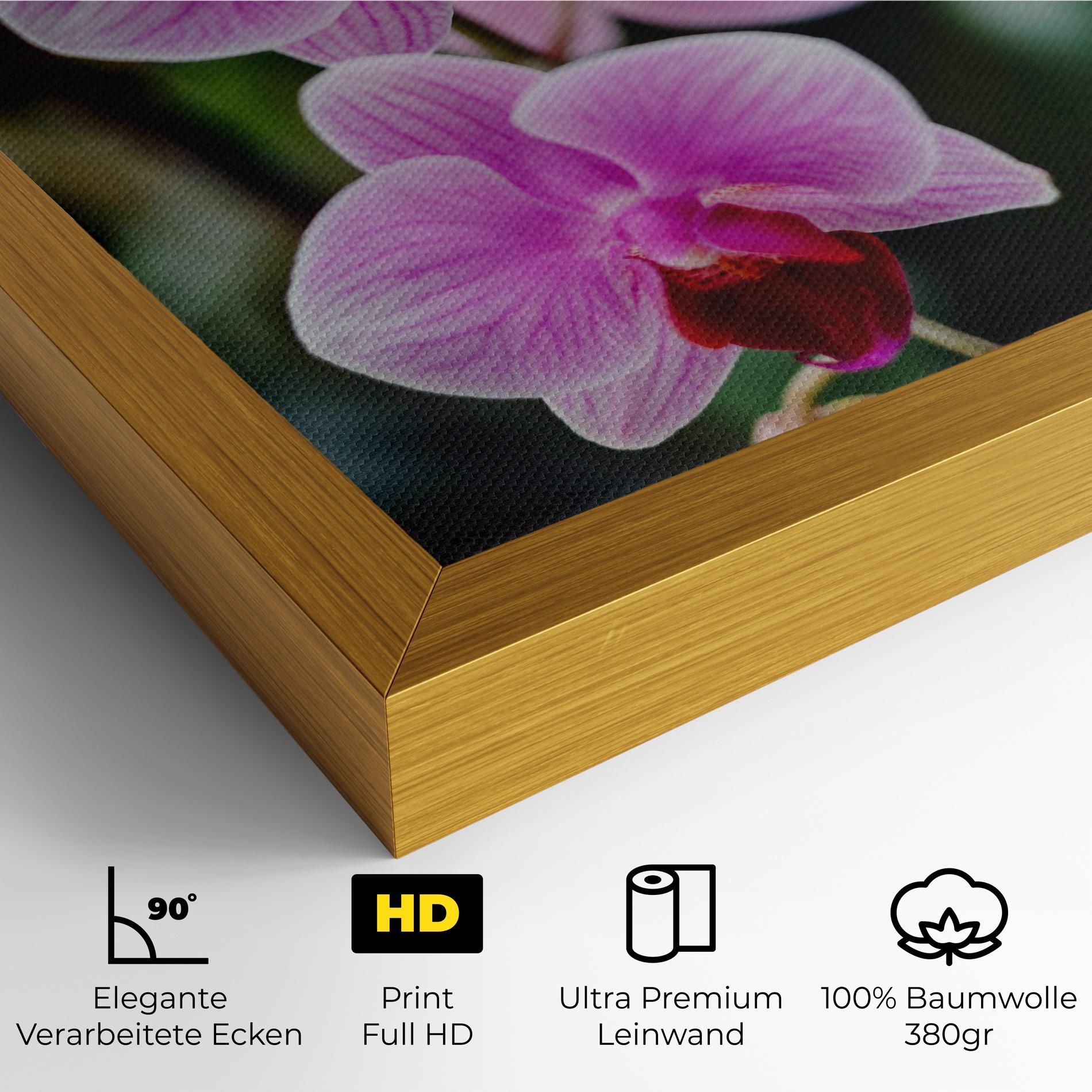 Leinwandbild Garden Purple Orchids mockup 4