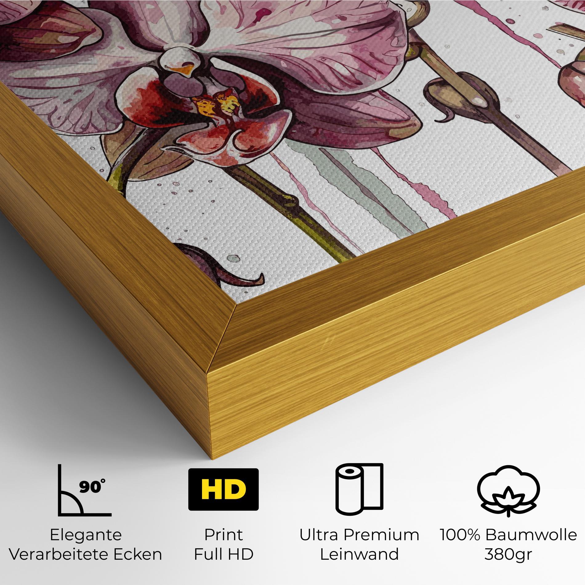 Leinwandbild Orchid Art mockup 4