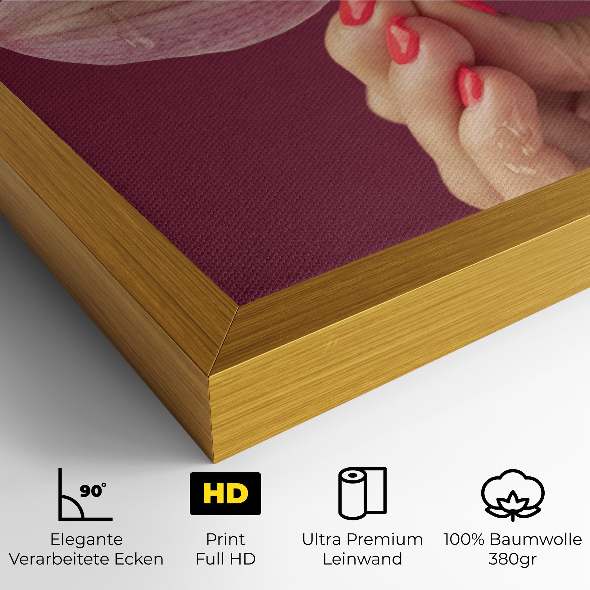 Leinwandbild Orchid Holding mockup 4