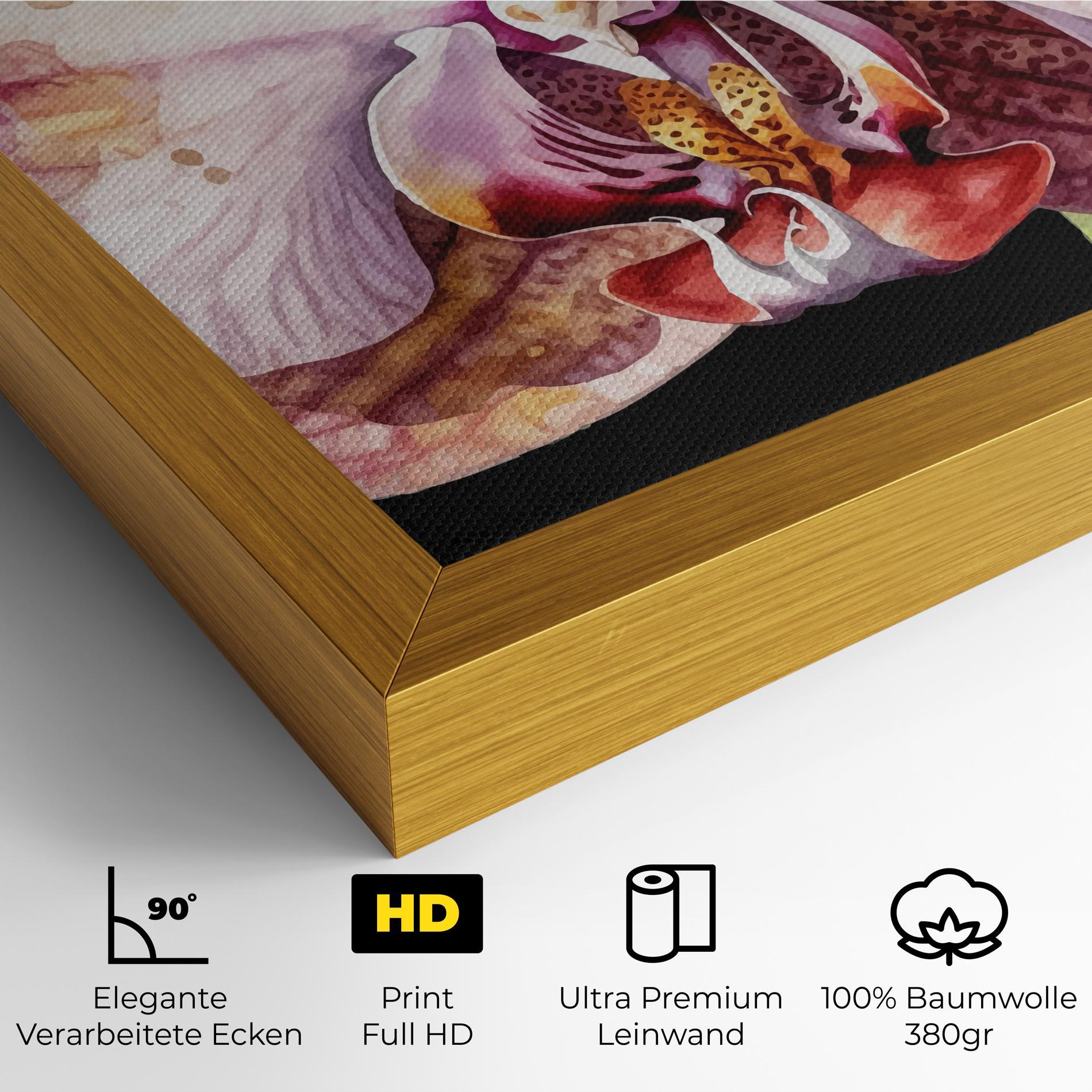 Leinwandbild Painted Orchid mockup 4