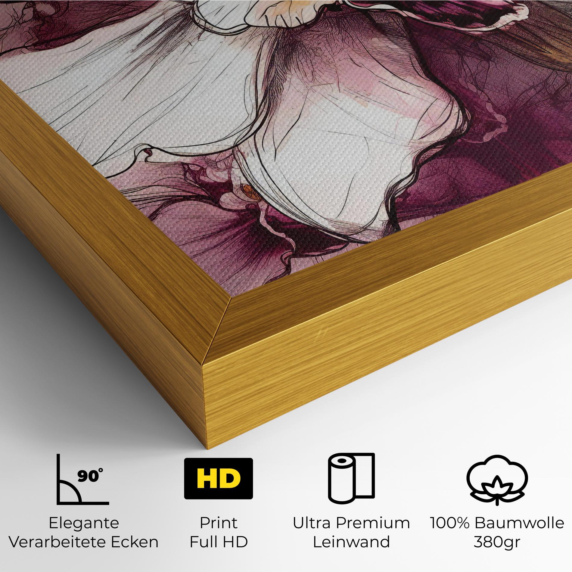 Leinwandbild Painted Purple Orchid mockup 4