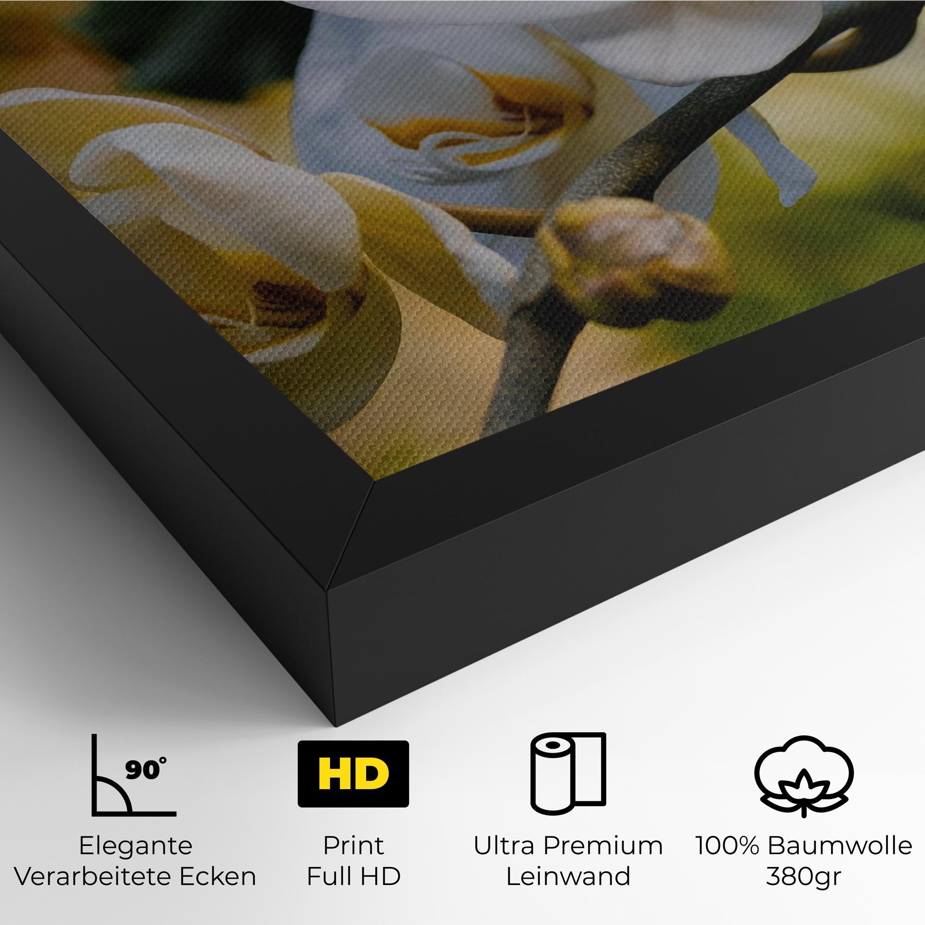 Leinwandbild Cream Orchid In Nature mockup 4