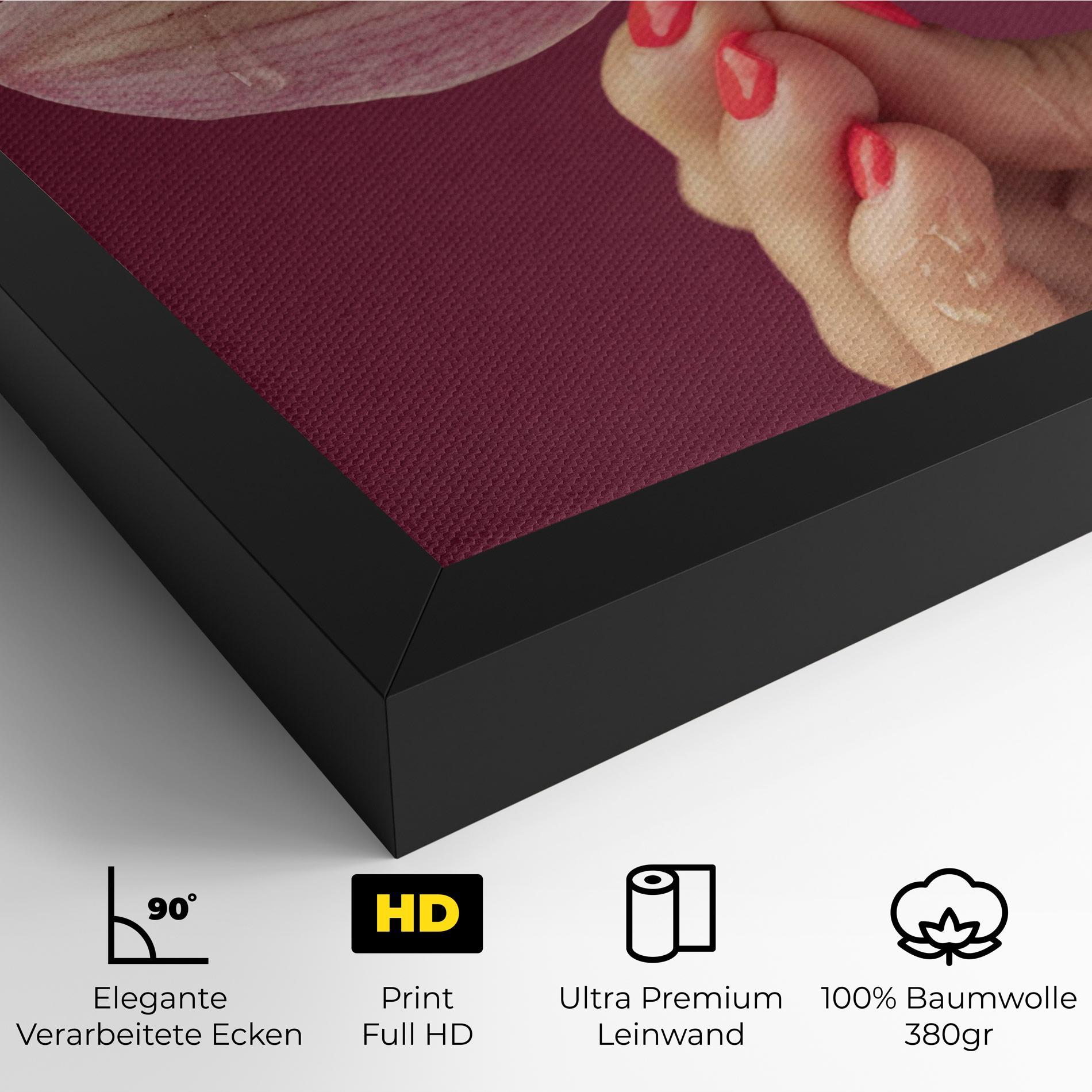 Leinwandbild Orchid Holding mockup 4