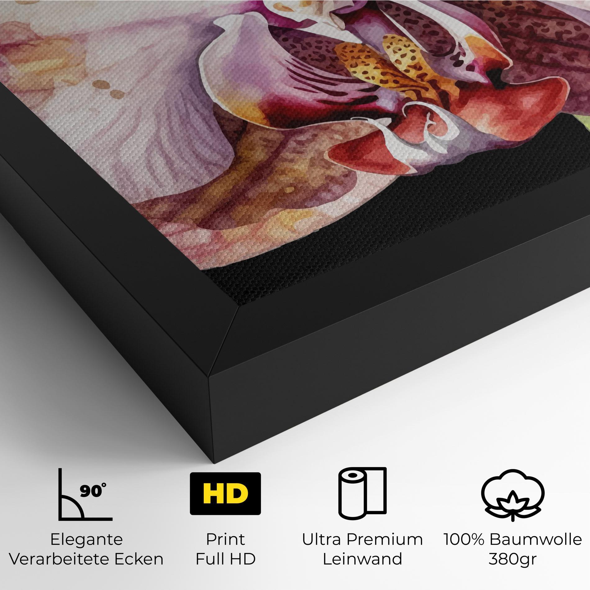Leinwandbild Painted Orchid mockup 4