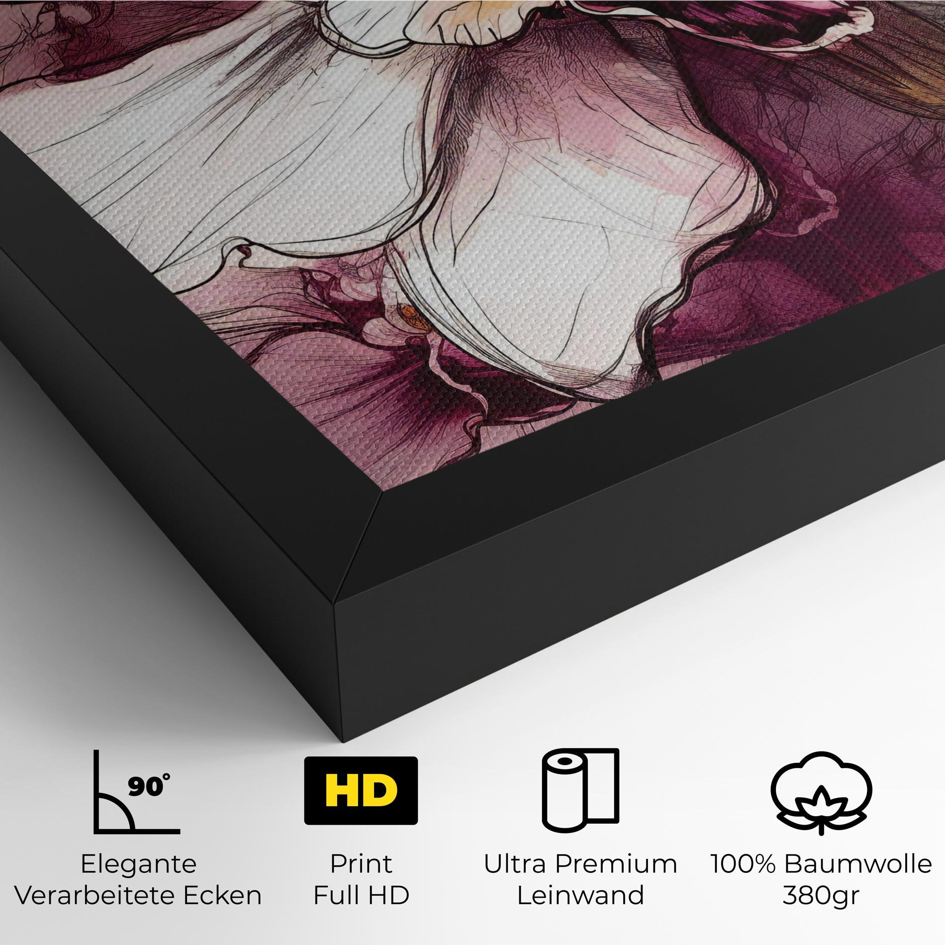 Leinwandbild Painted Purple Orchid mockup 4