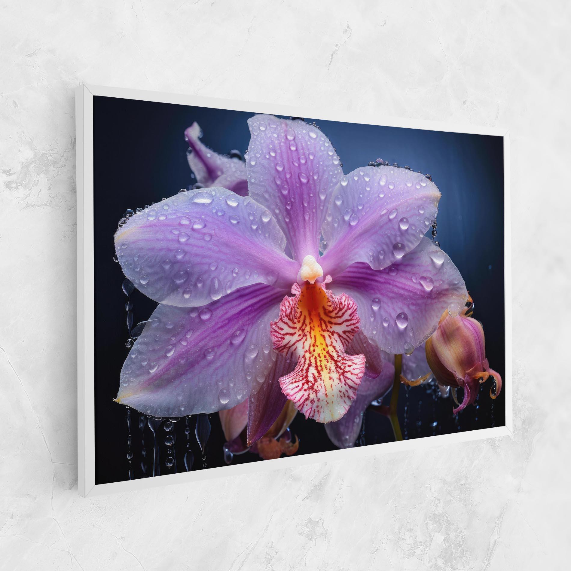 Leinwandbild Orchid In Rain mockup 1