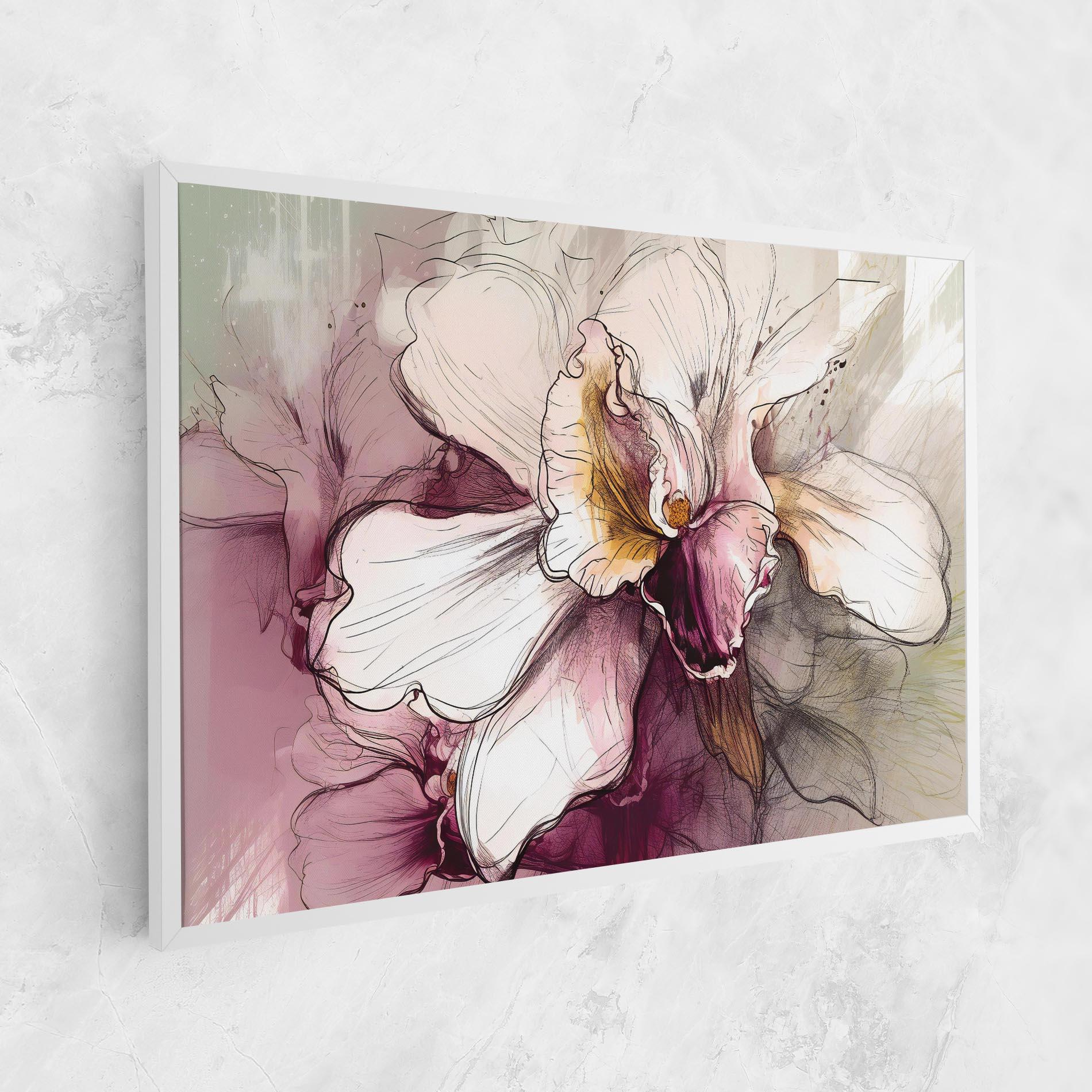 Leinwandbild Painted Purple Orchid mockup 1