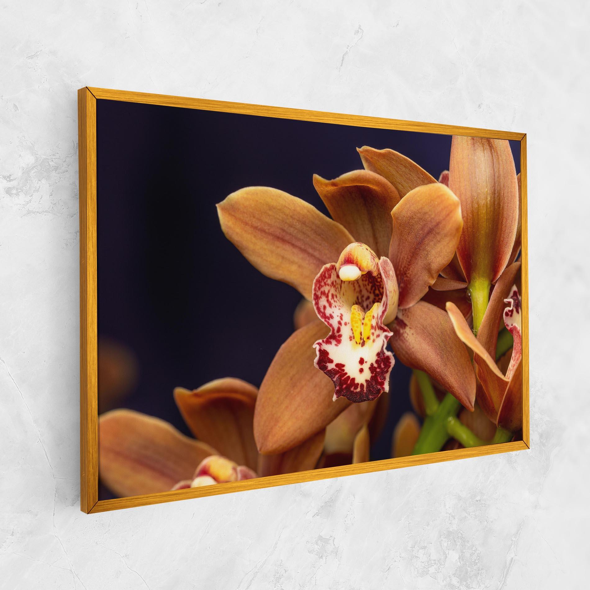 Leinwandbild Dirty Orange Orchid mockup 1