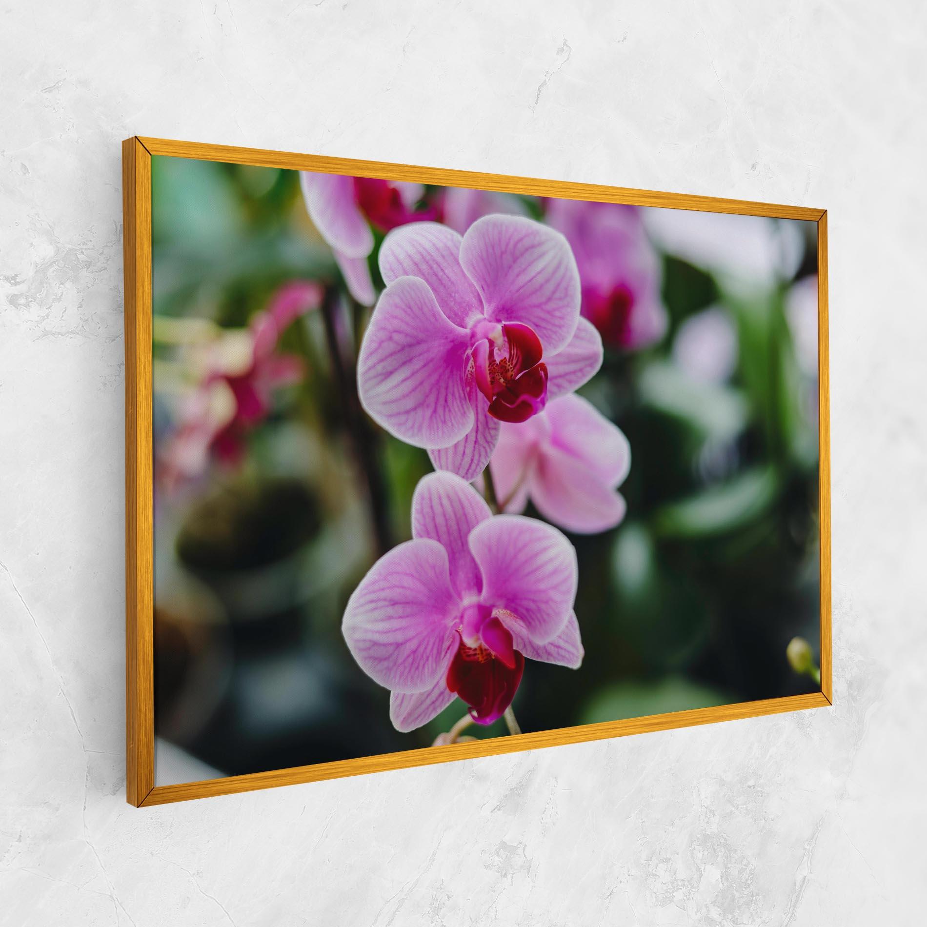 Leinwandbild Garden Purple Orchids mockup 1