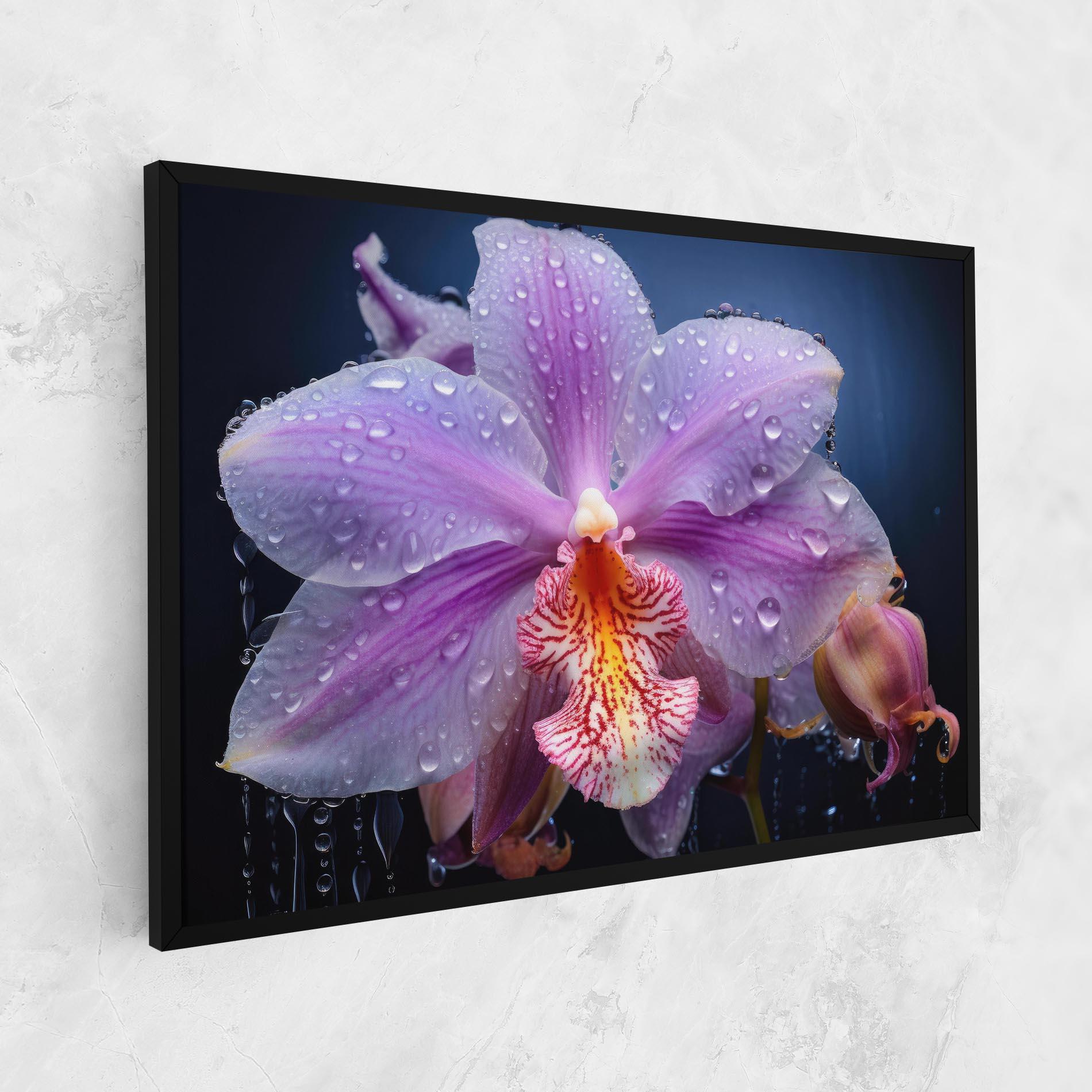 Leinwandbild Orchid In Rain mockup 1