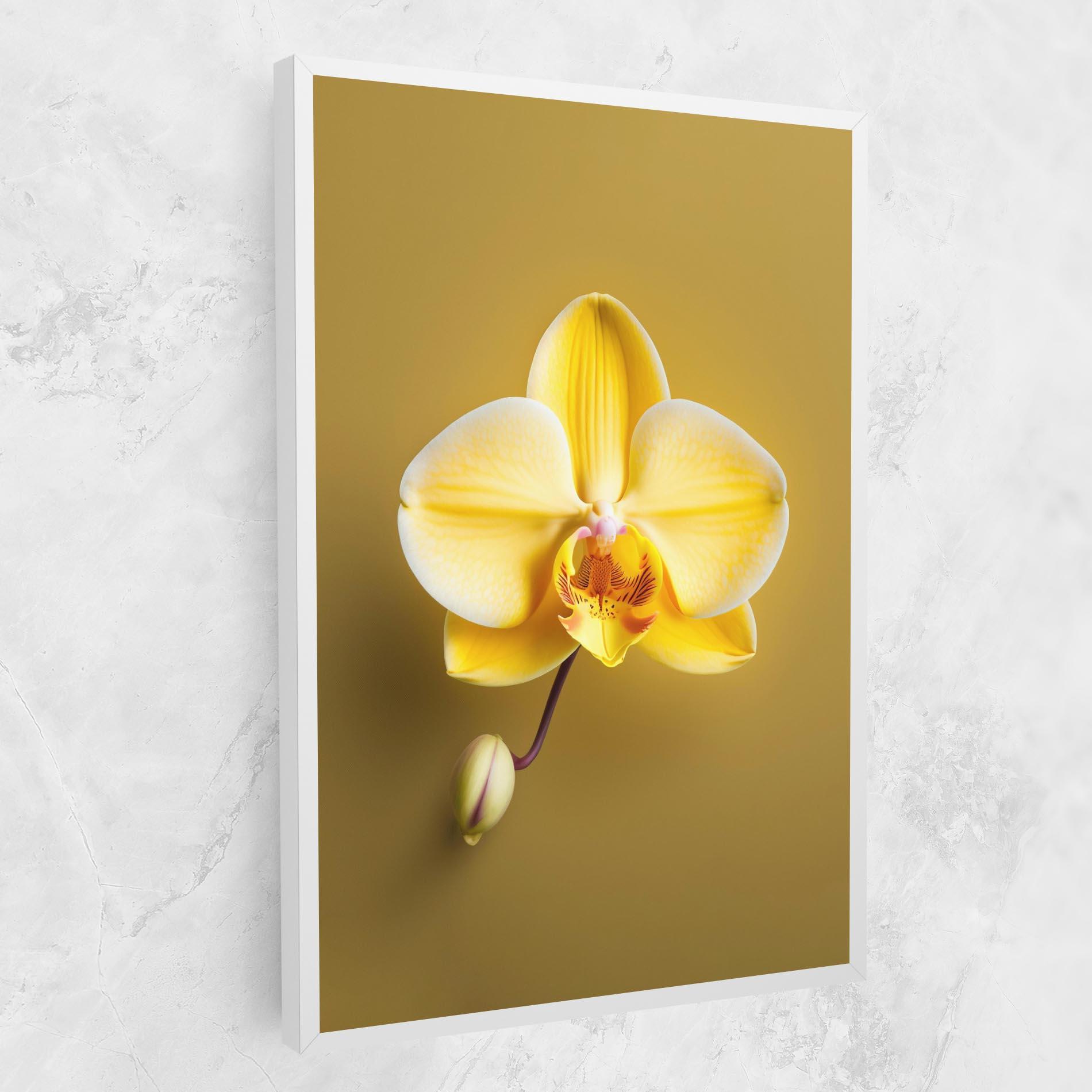 Leinwandbild Pastel Yellow Orchid mockup 1