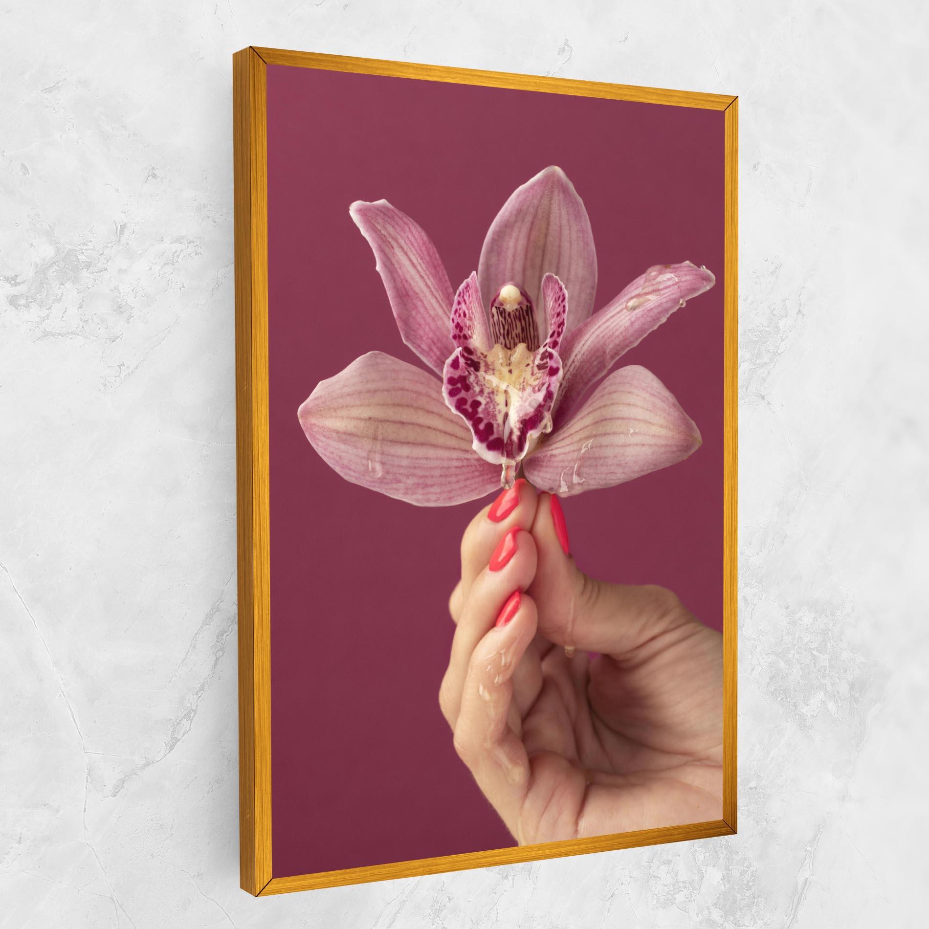 Leinwandbild Orchid Holding mockup 1