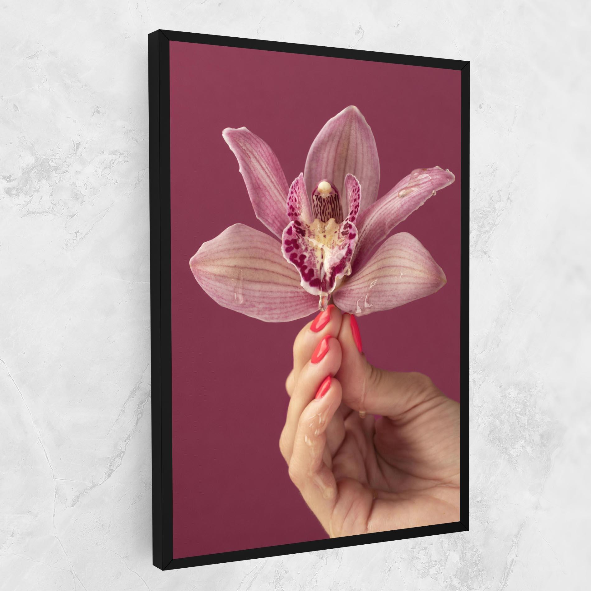 Leinwandbild Orchid Holding mockup 1