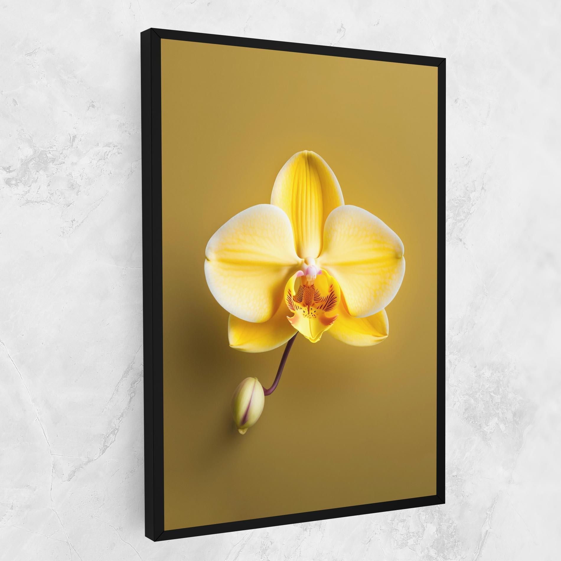 Leinwandbild Pastel Yellow Orchid mockup 1