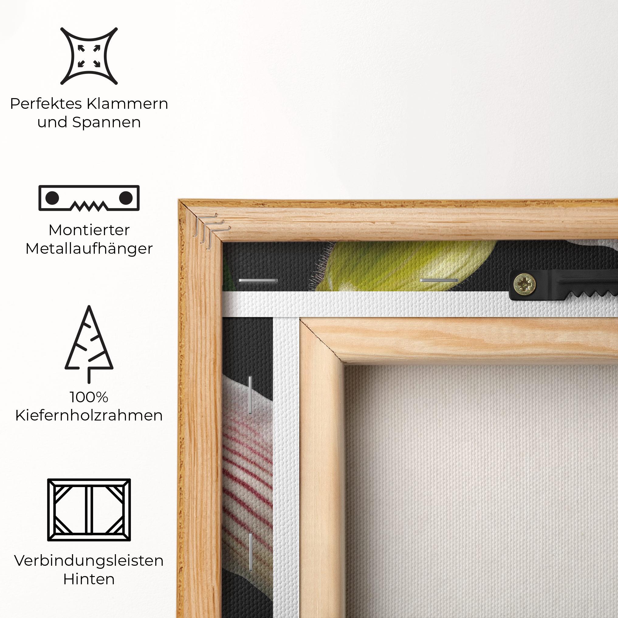 Leinwandbild Orchid On Black mockup 5