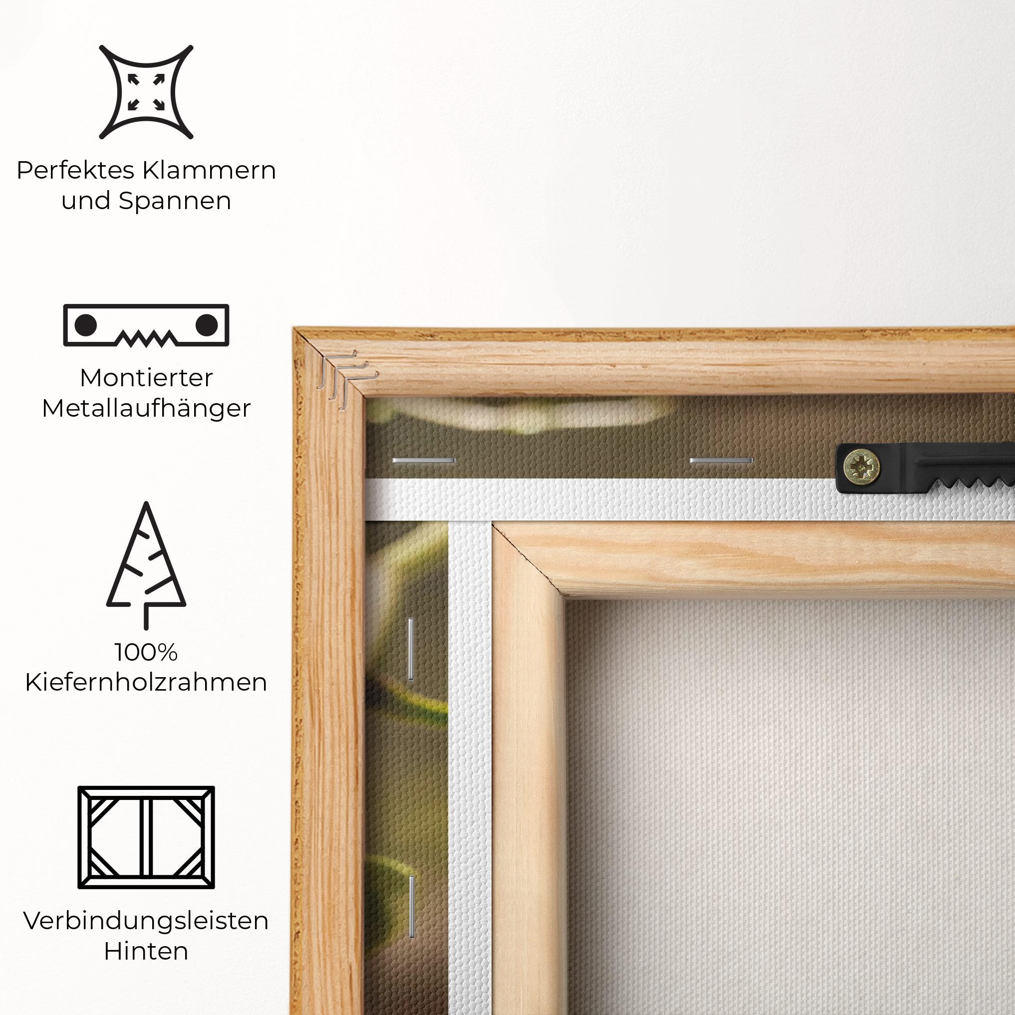 Leinwandbild Pastel Yellow Orchid In Garden mockup 5