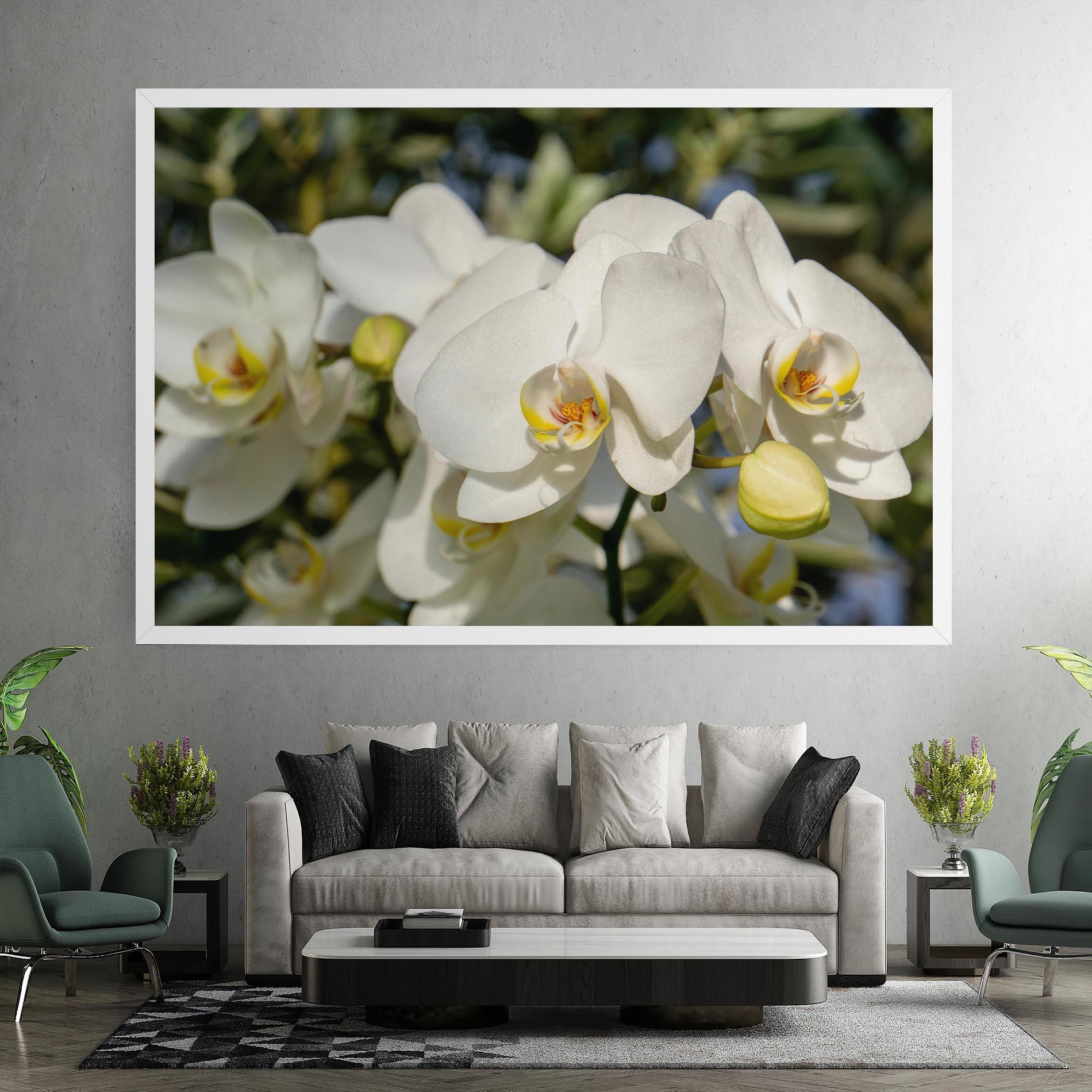 Leinwandbild Big Orchids In Nature mockup 7