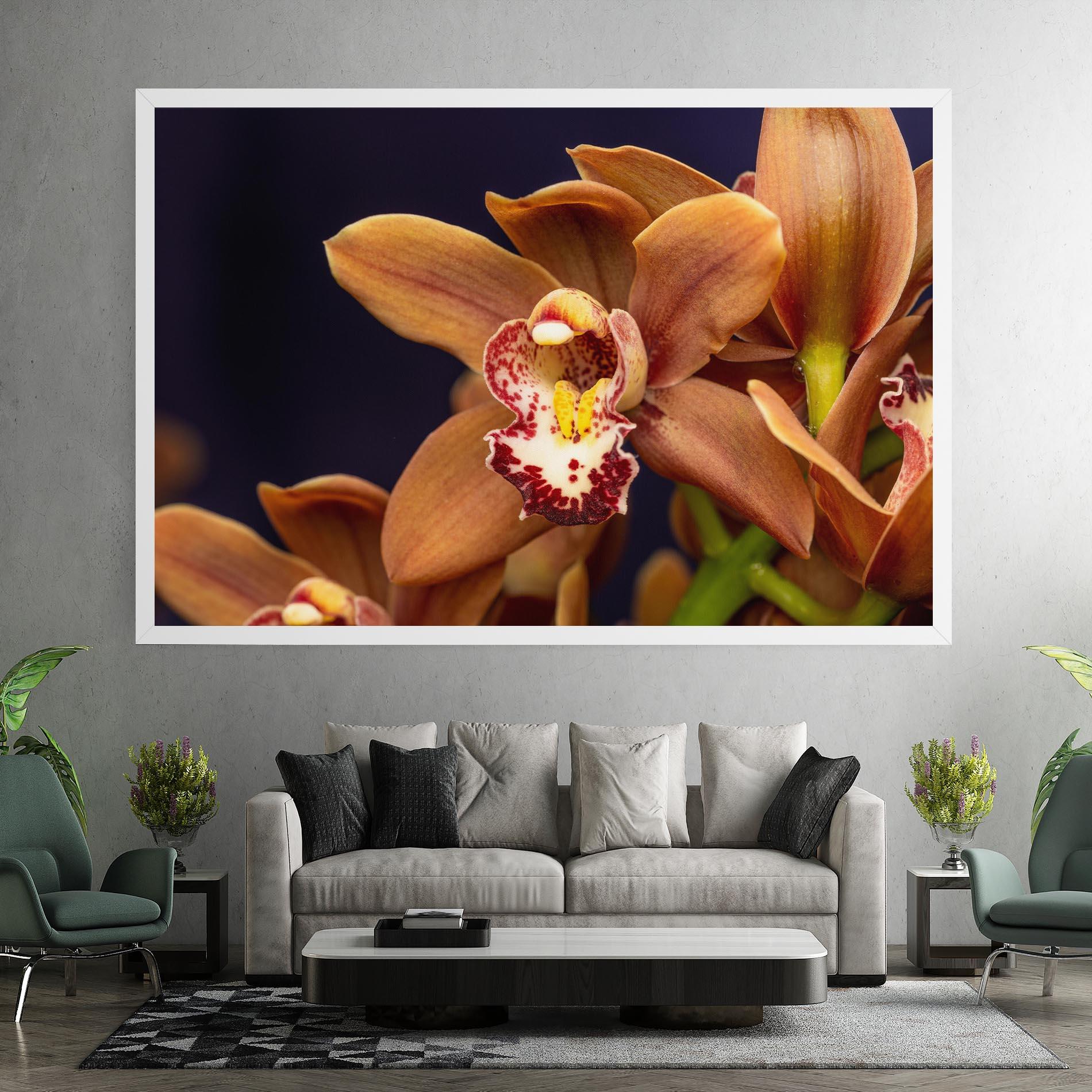Leinwandbild Dirty Orange Orchid mockup 7