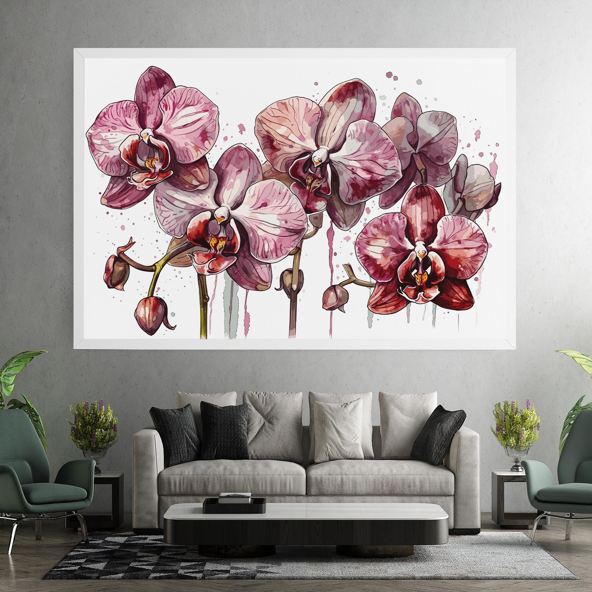 Leinwandbild Orchid Art mockup 7