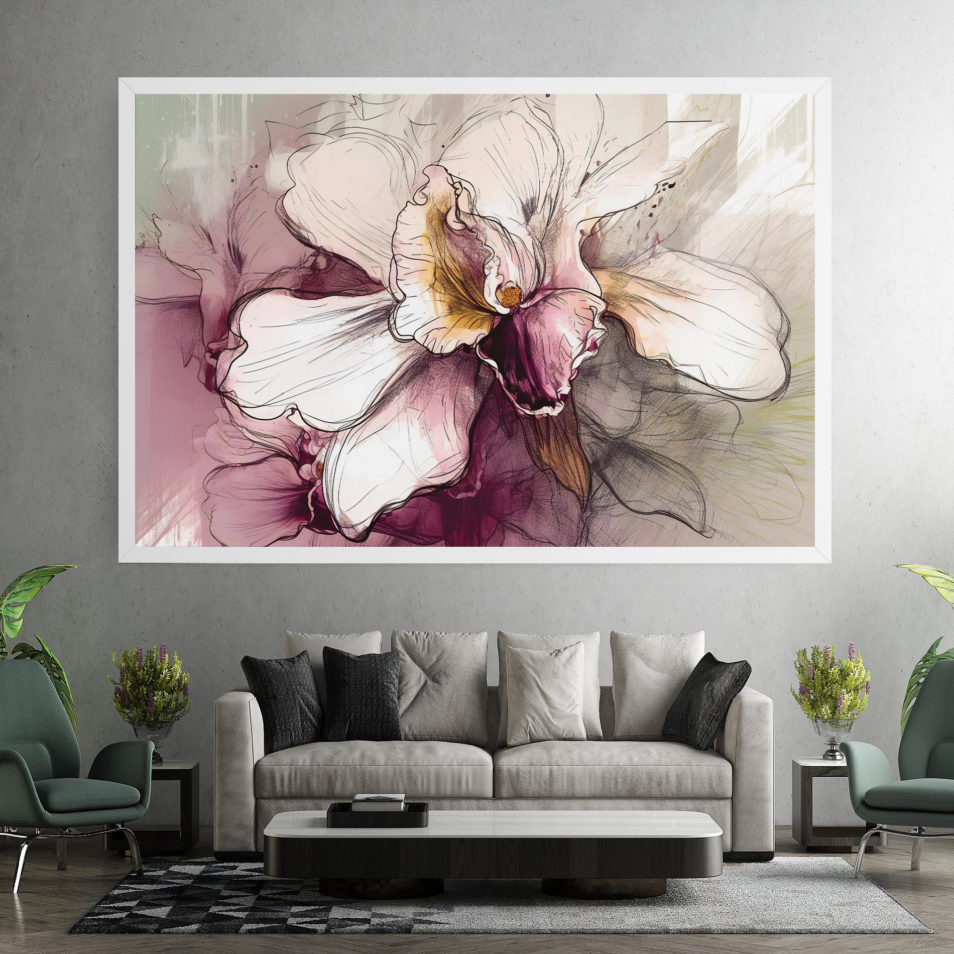 Leinwandbild Painted Purple Orchid mockup 7