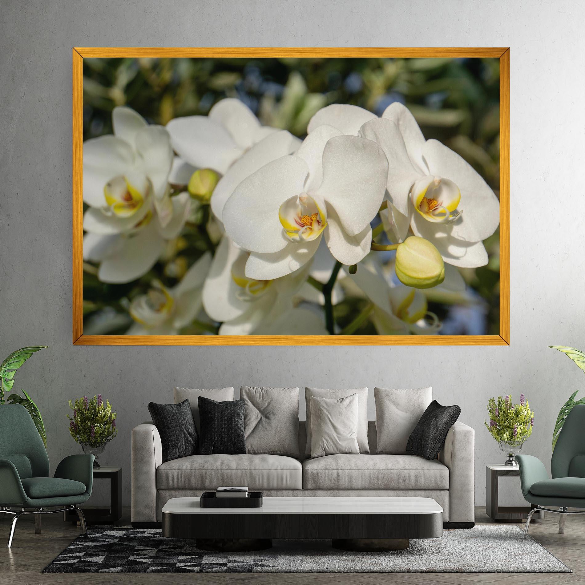 Leinwandbild Big Orchids In Nature mockup 7