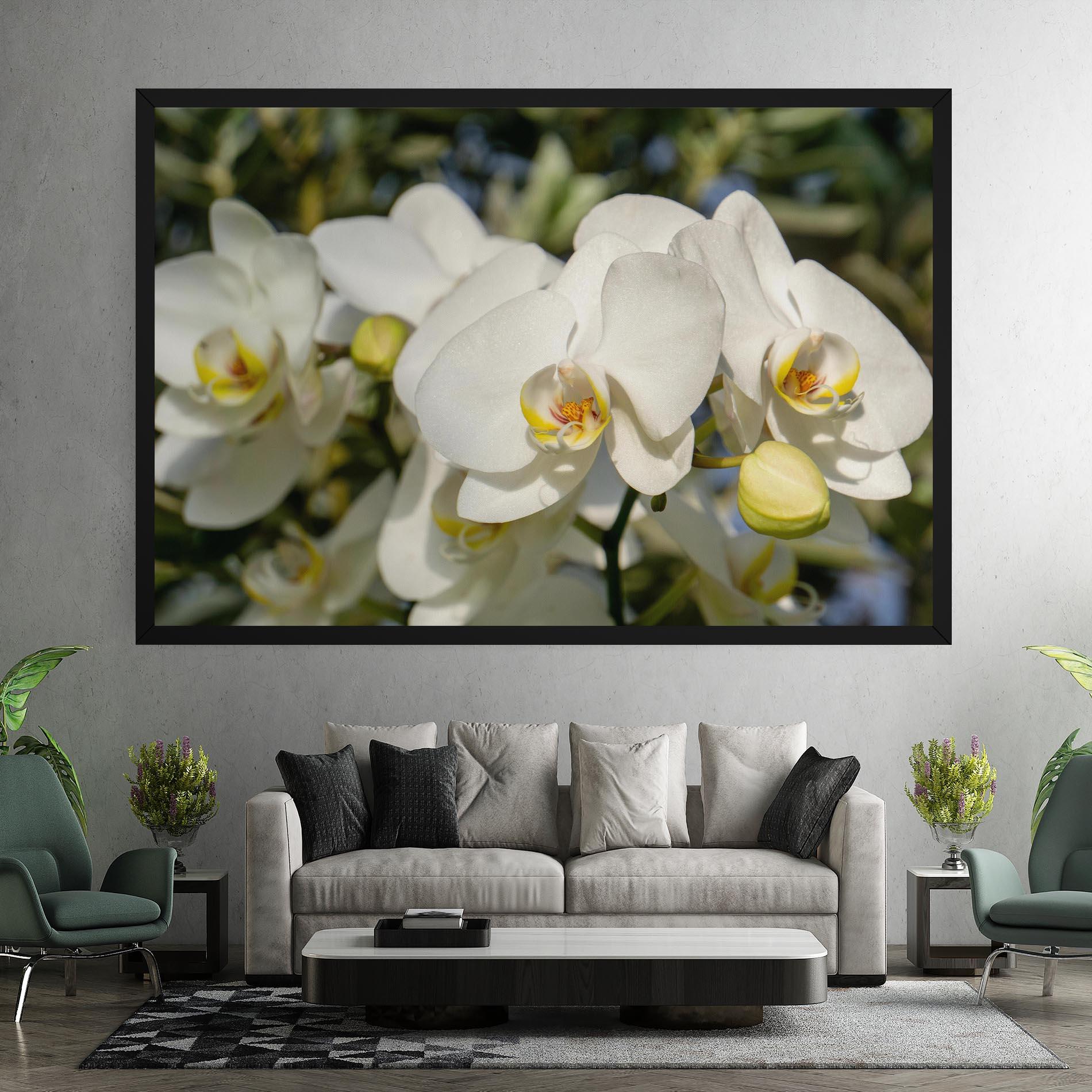 Leinwandbild Big Orchids In Nature mockup 7