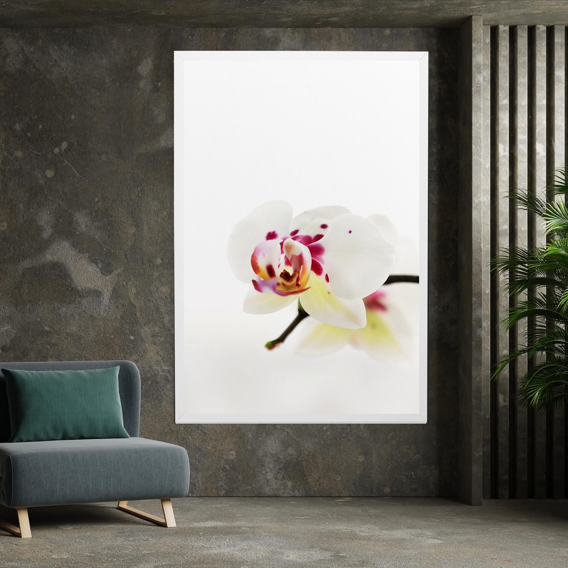 Leinwandbild Clean White Orchid mockup 7