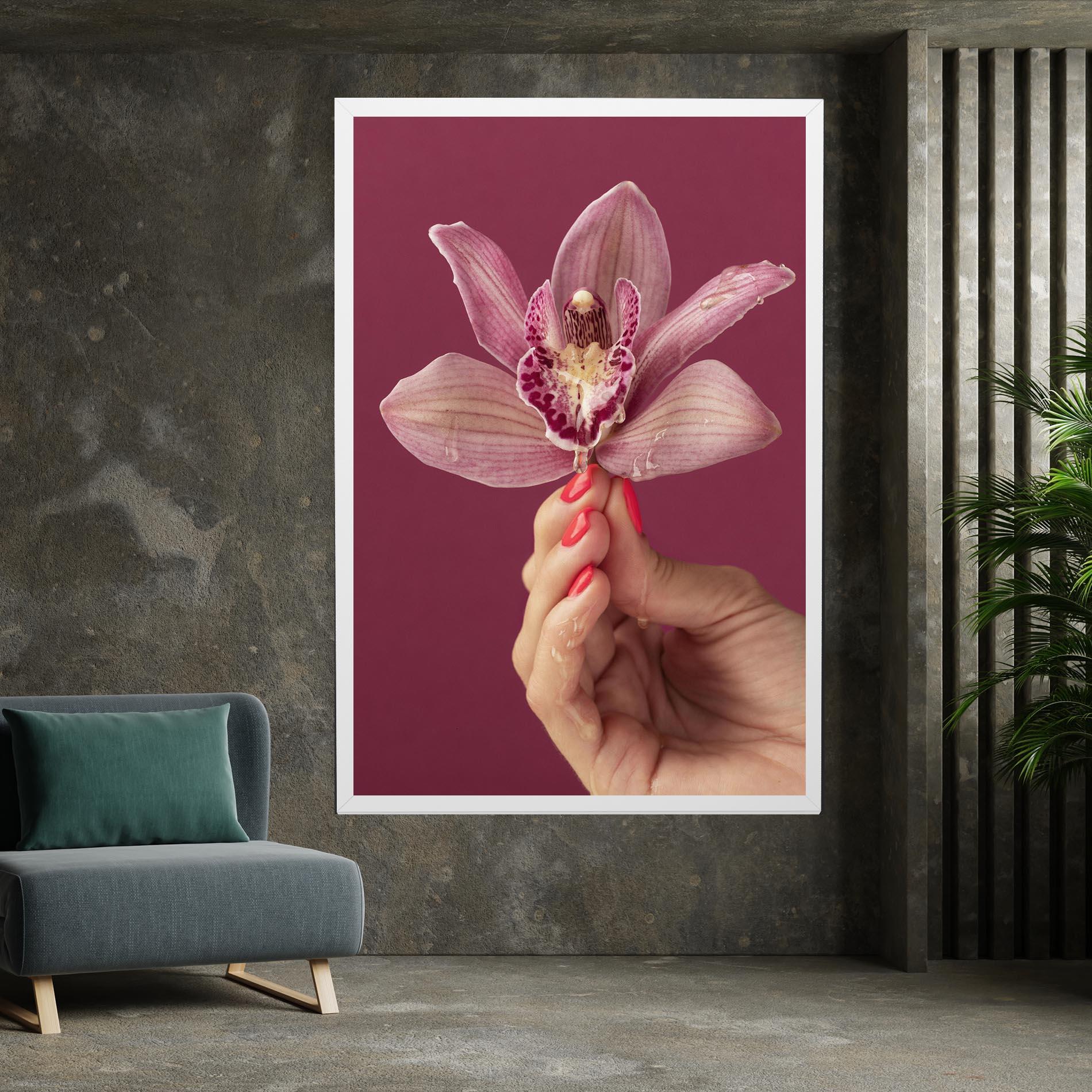 Leinwandbild Orchid Holding mockup 7