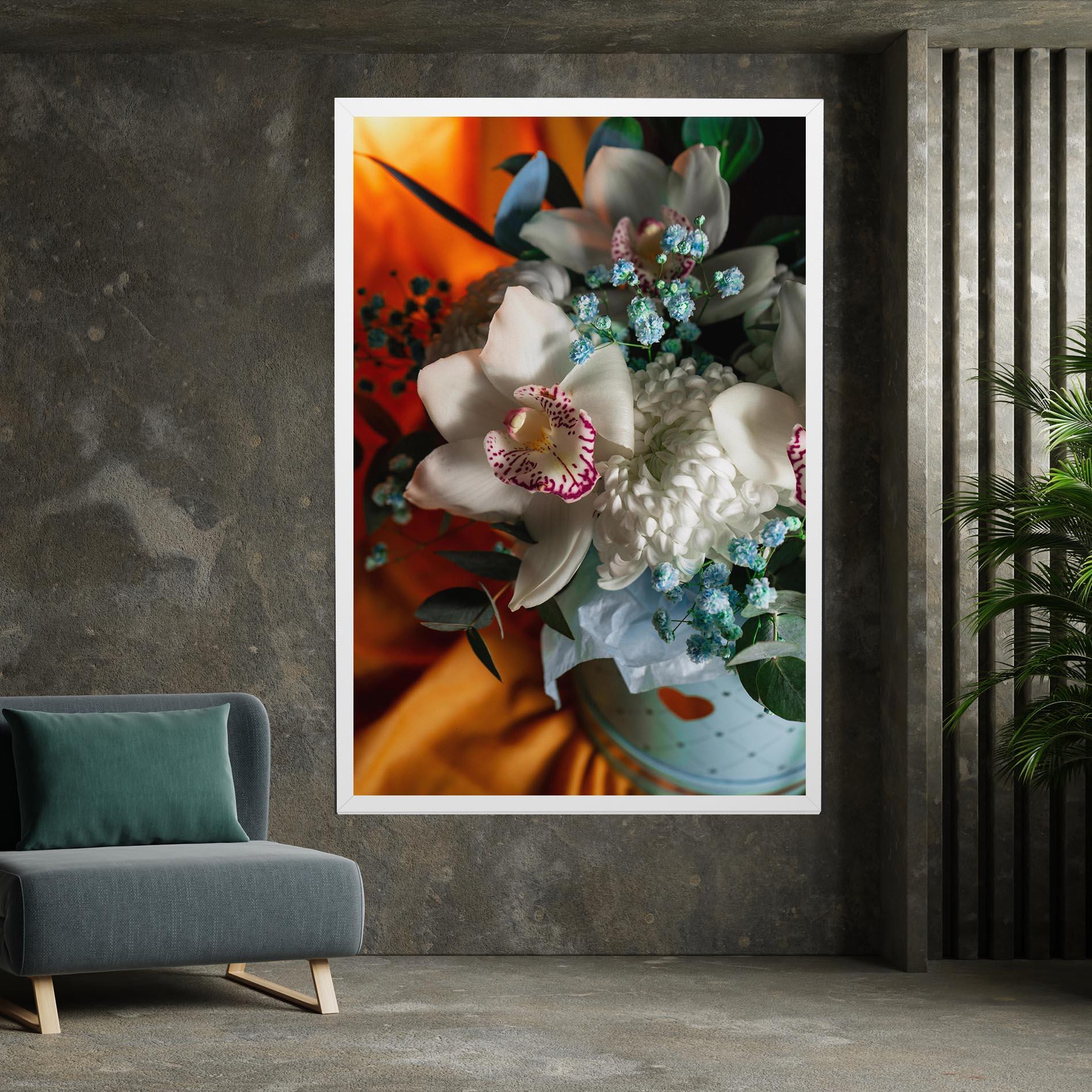Leinwandbild Orchid In Vase mockup 7