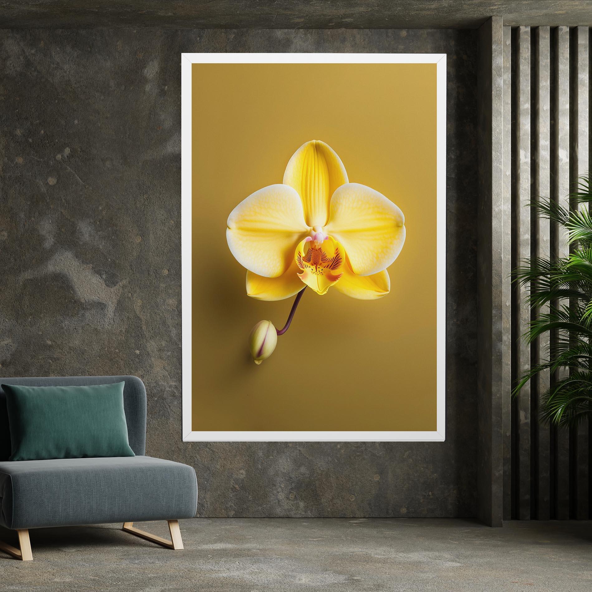Leinwandbild Pastel Yellow Orchid mockup 7