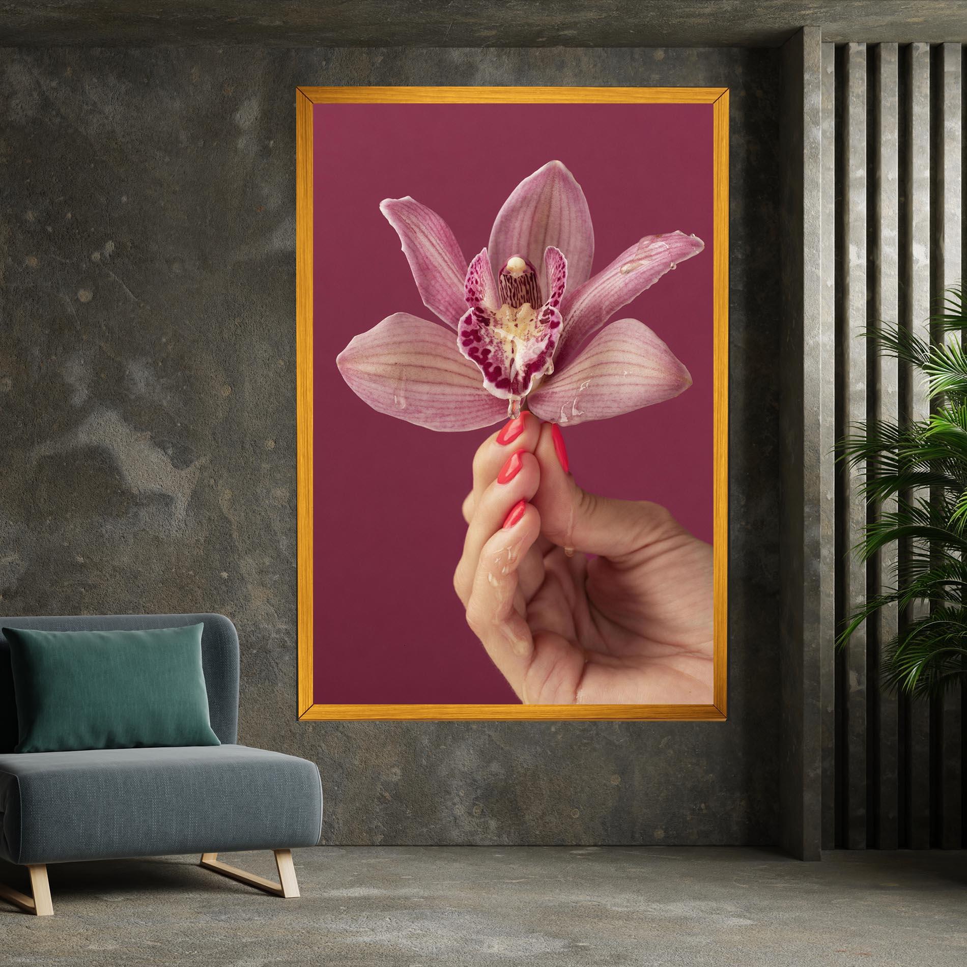 Leinwandbild Orchid Holding mockup 7